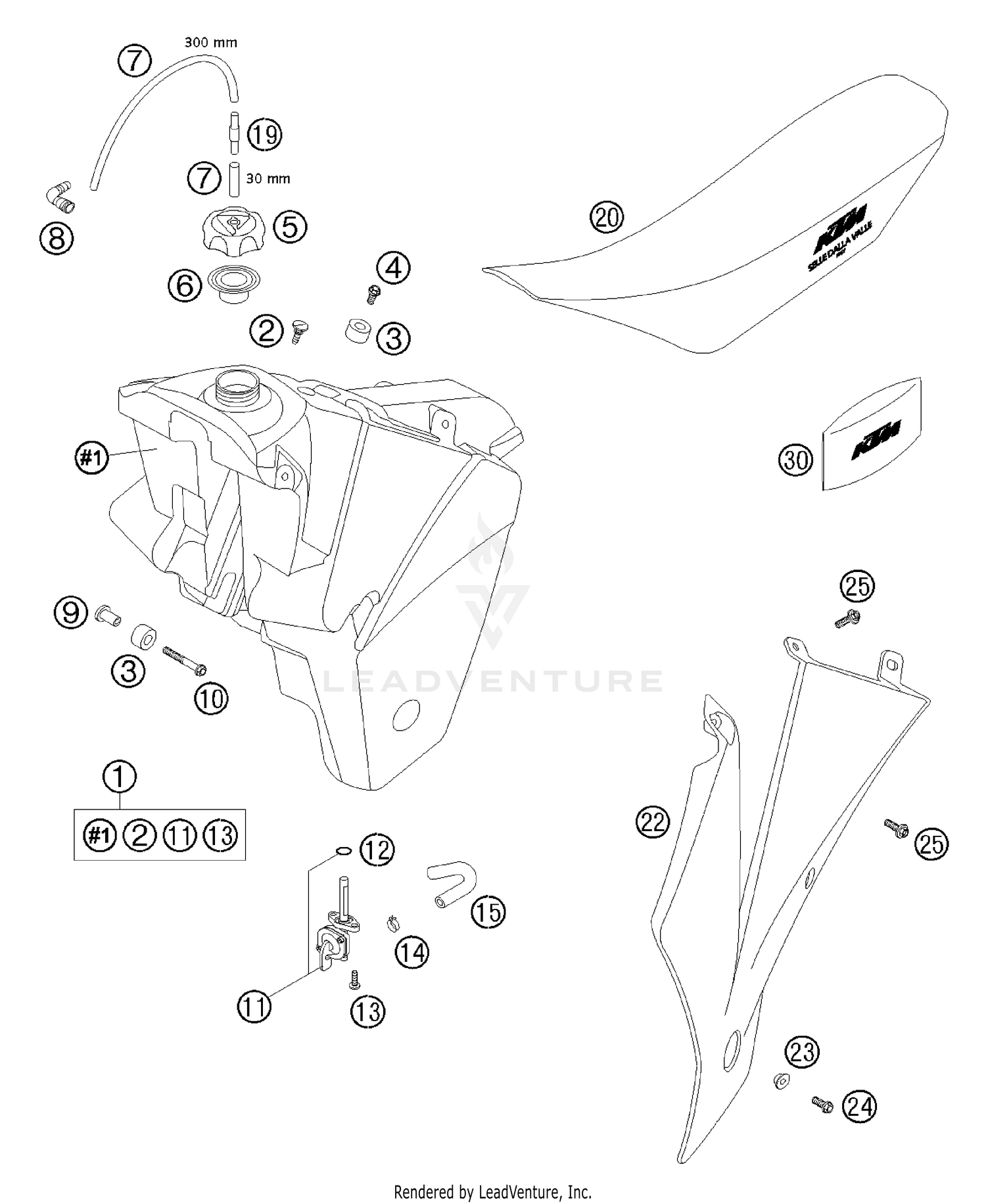 Tank, Seat, Cover