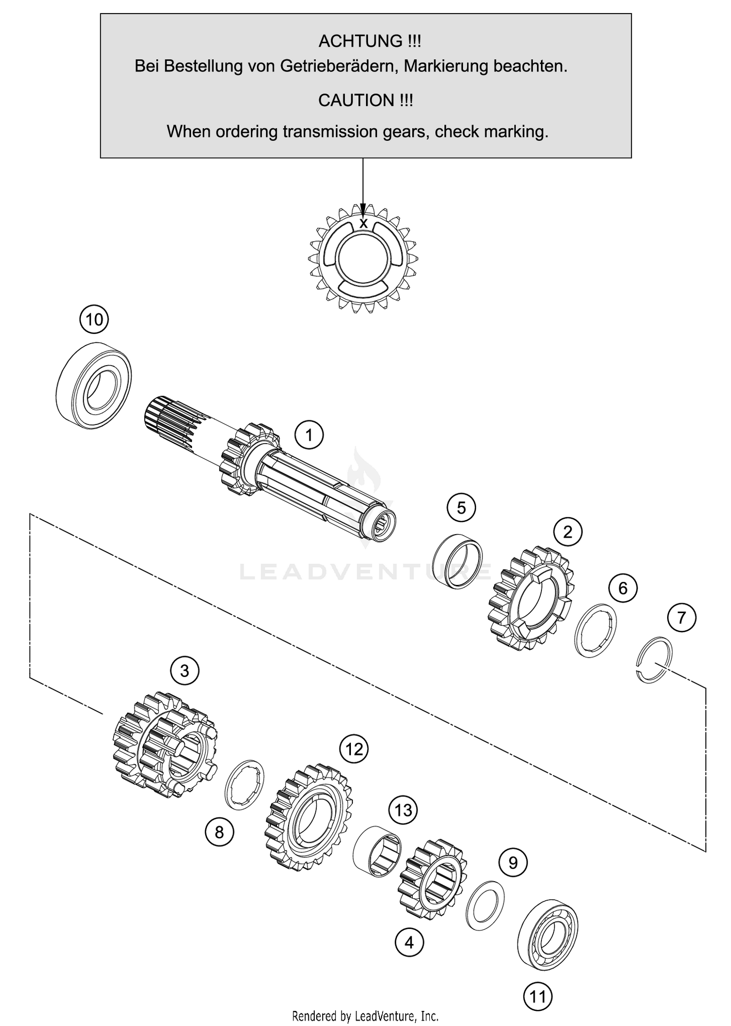 TRANSMISSION I - MAIN SHAFT