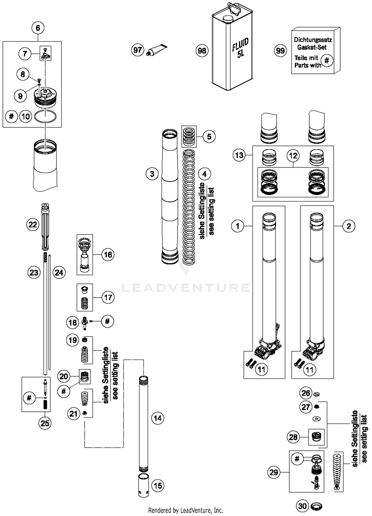 Front Fork Disassembled