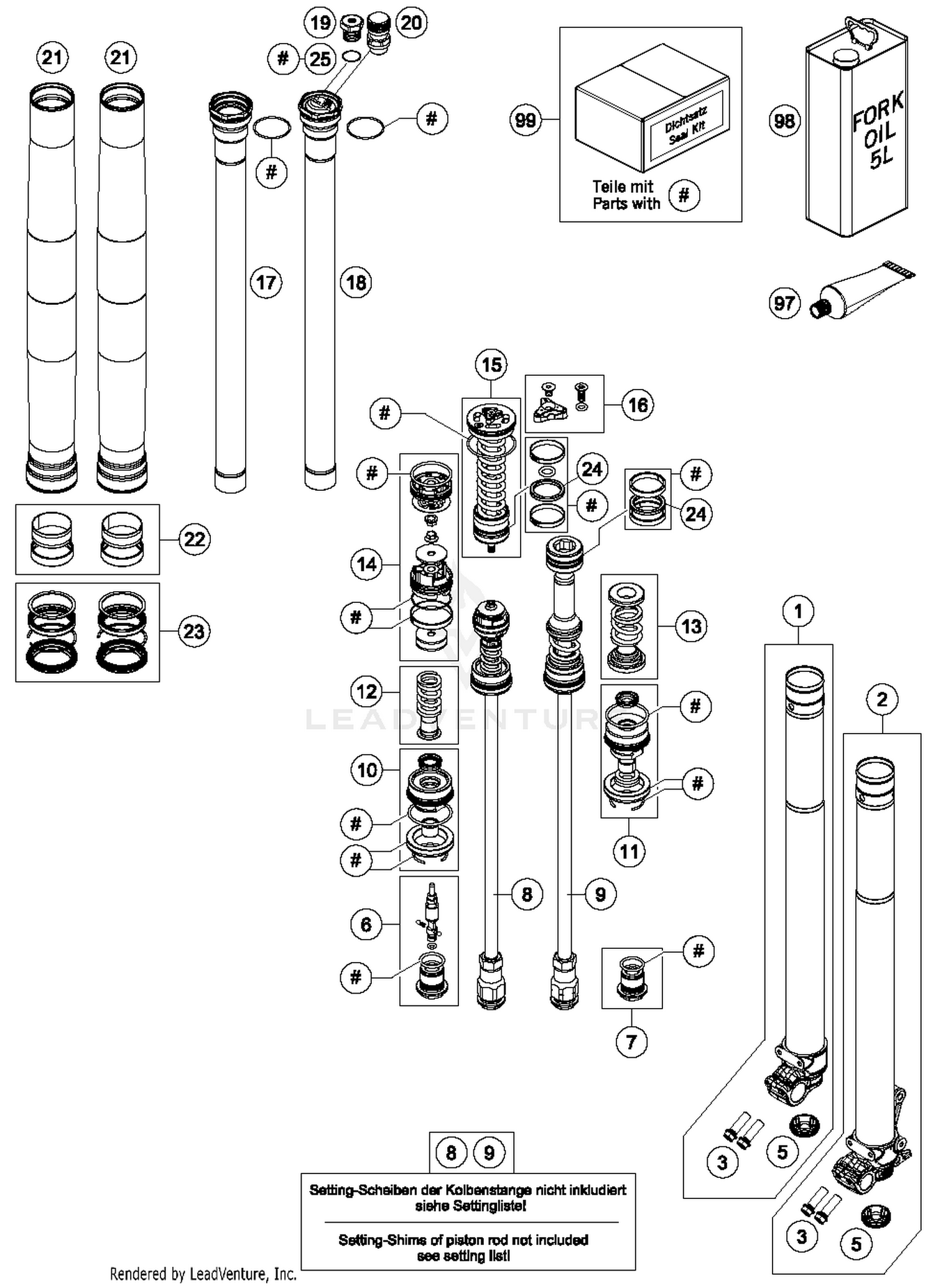 Front Fork Disassembled