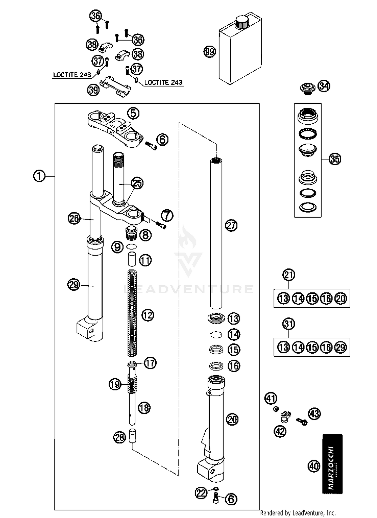 Front Fork, Triple Clamp