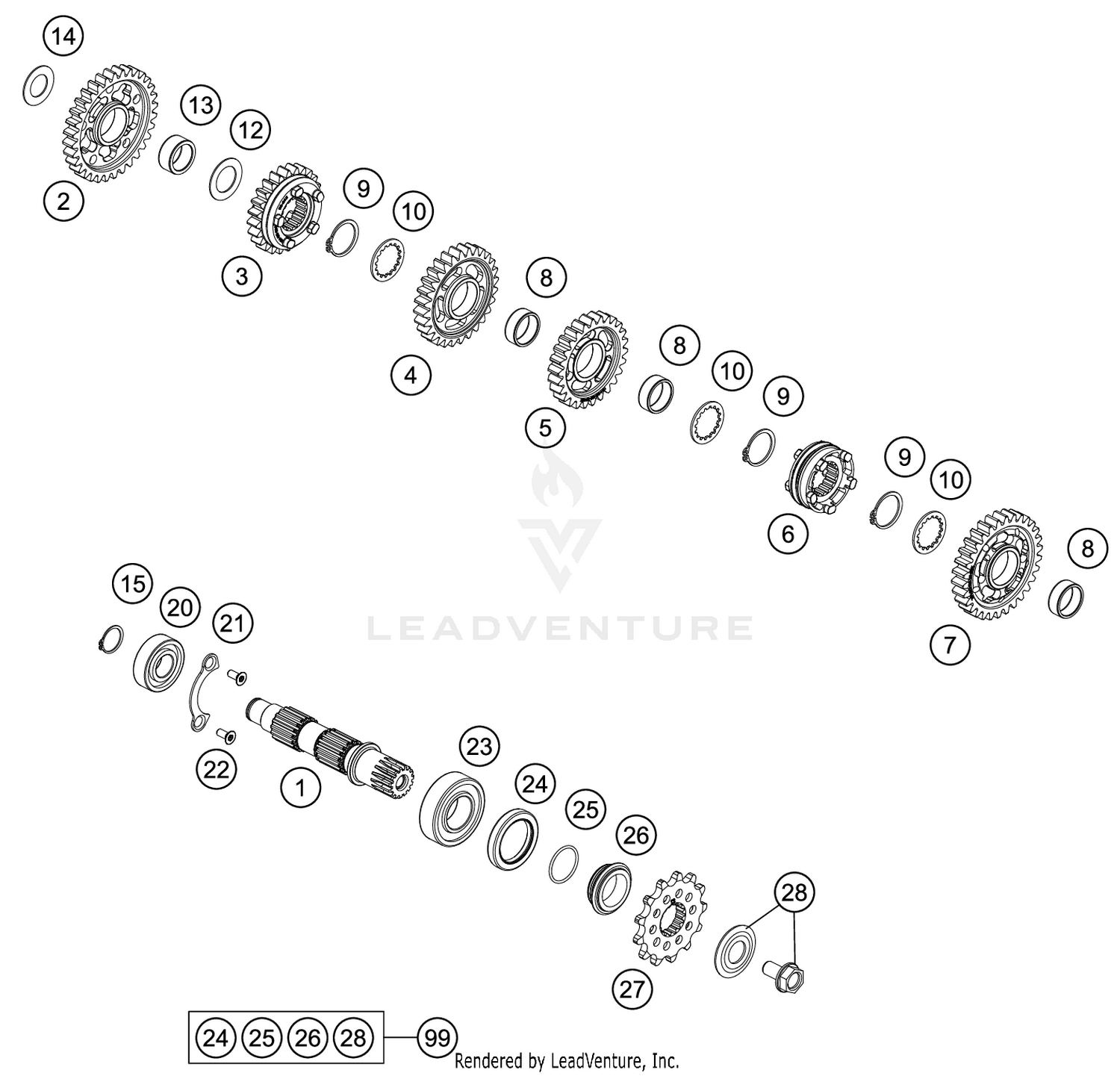 TRANSMISSION II - COUNTERSHAFT