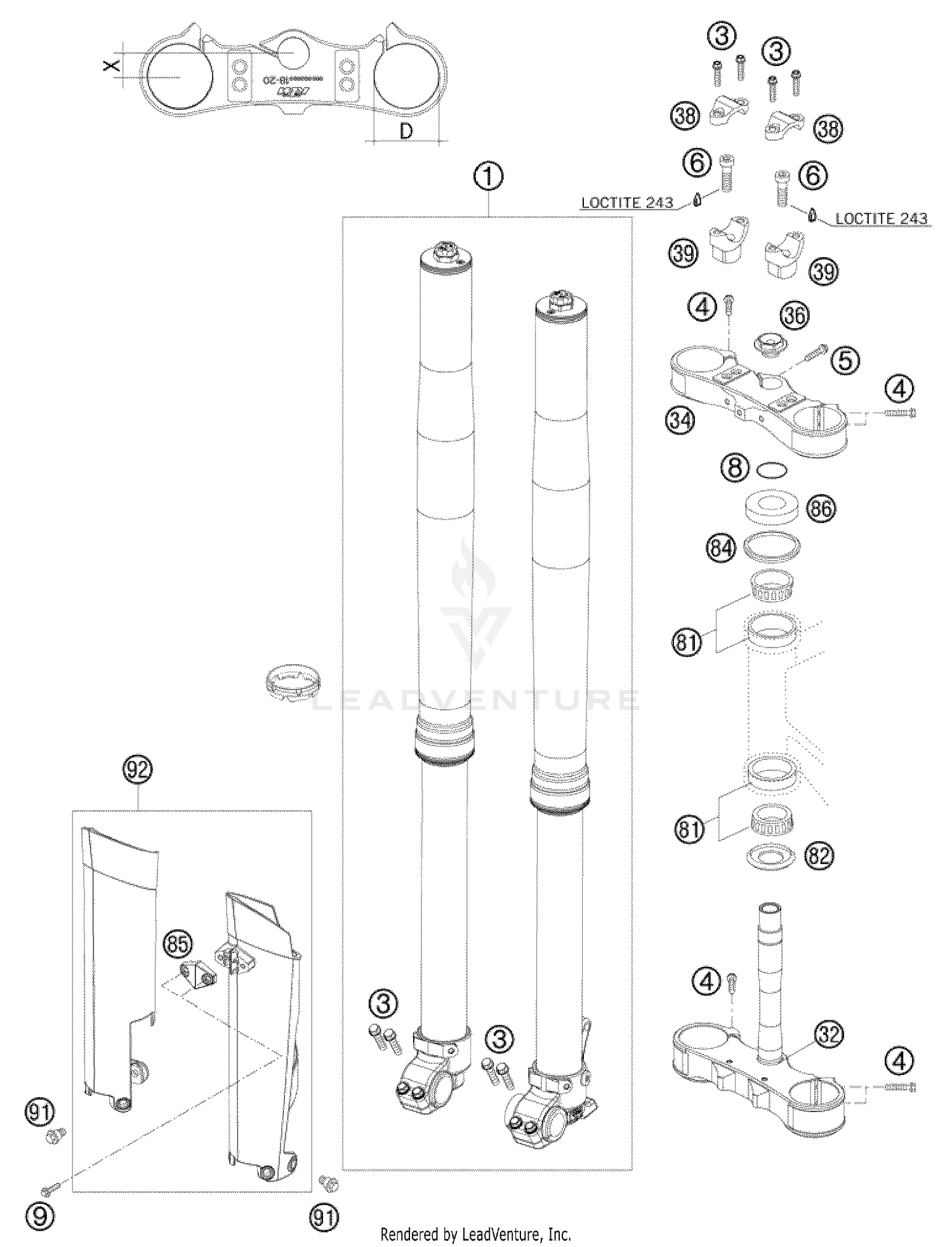Front Fork, Triple Clamp