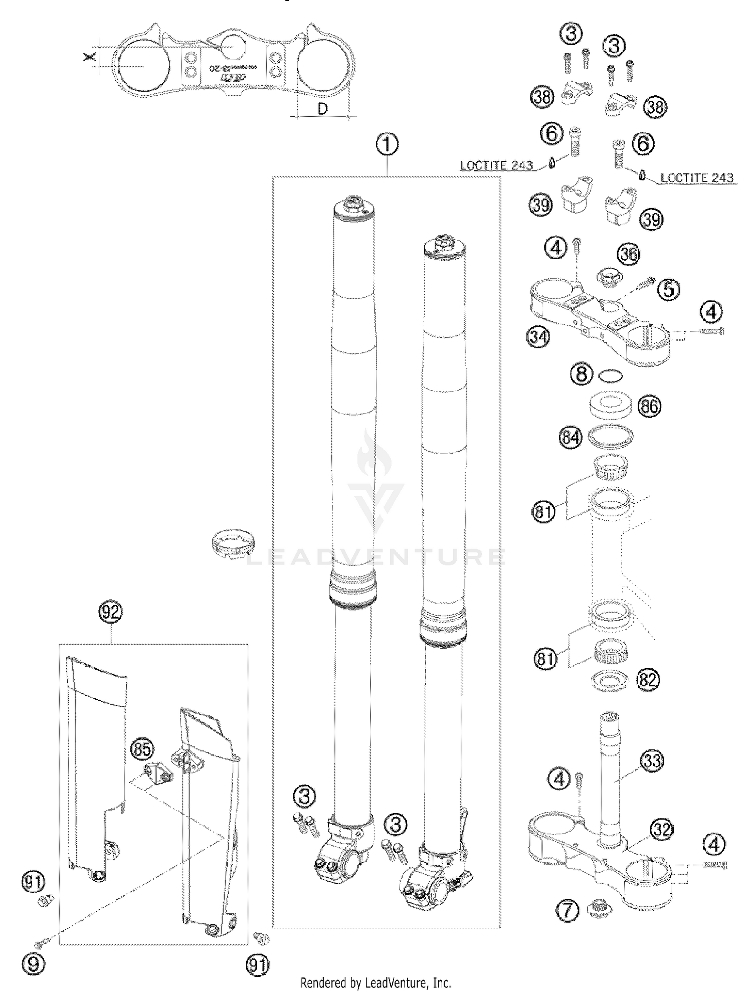 Front Fork, Triple Clamp
