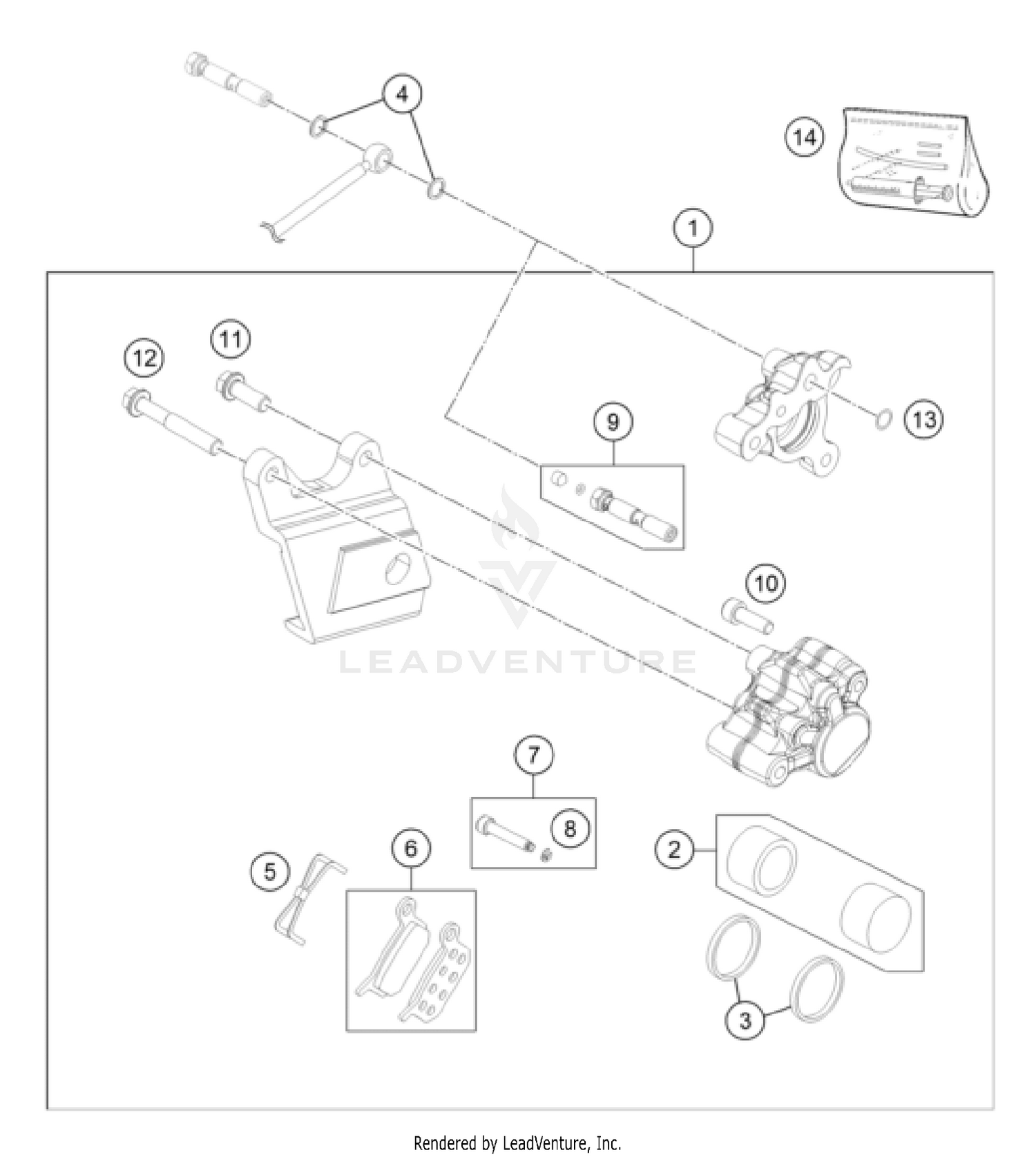REAR BRAKE CALIPER