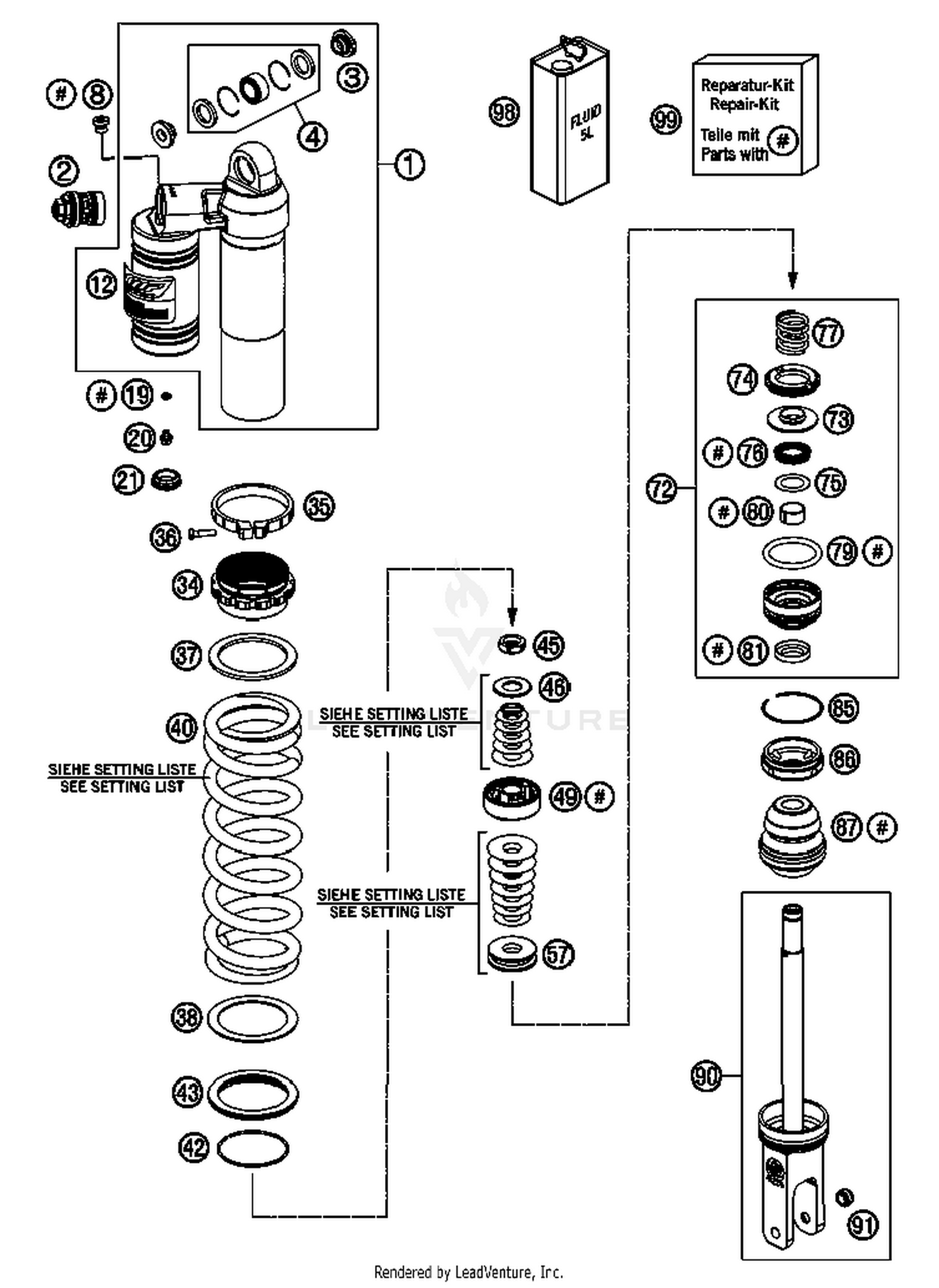 Shock Absorber Disassembled