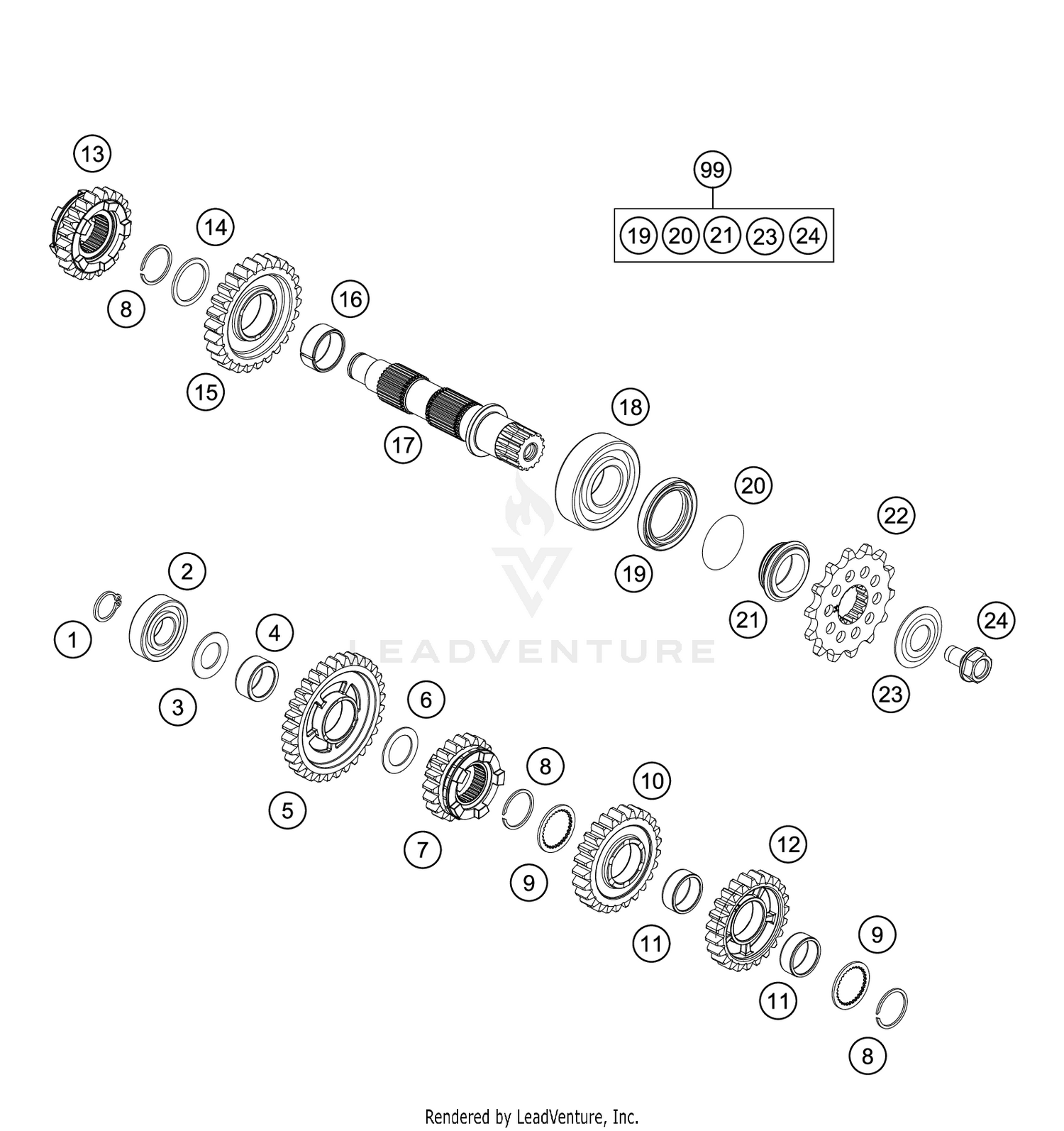 TRANSMISSION II - COUNTERSHAFT