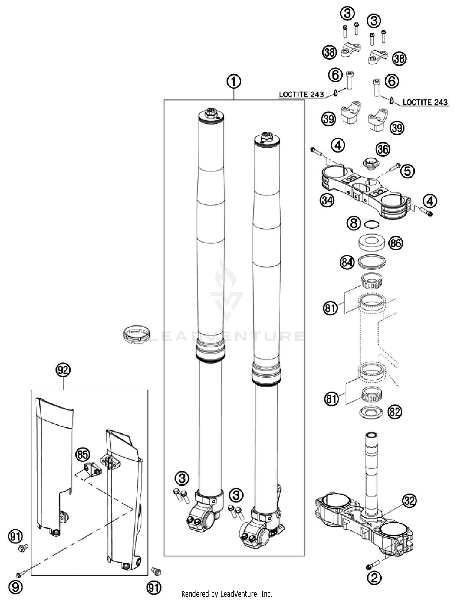 Front Fork, Triple Clamp