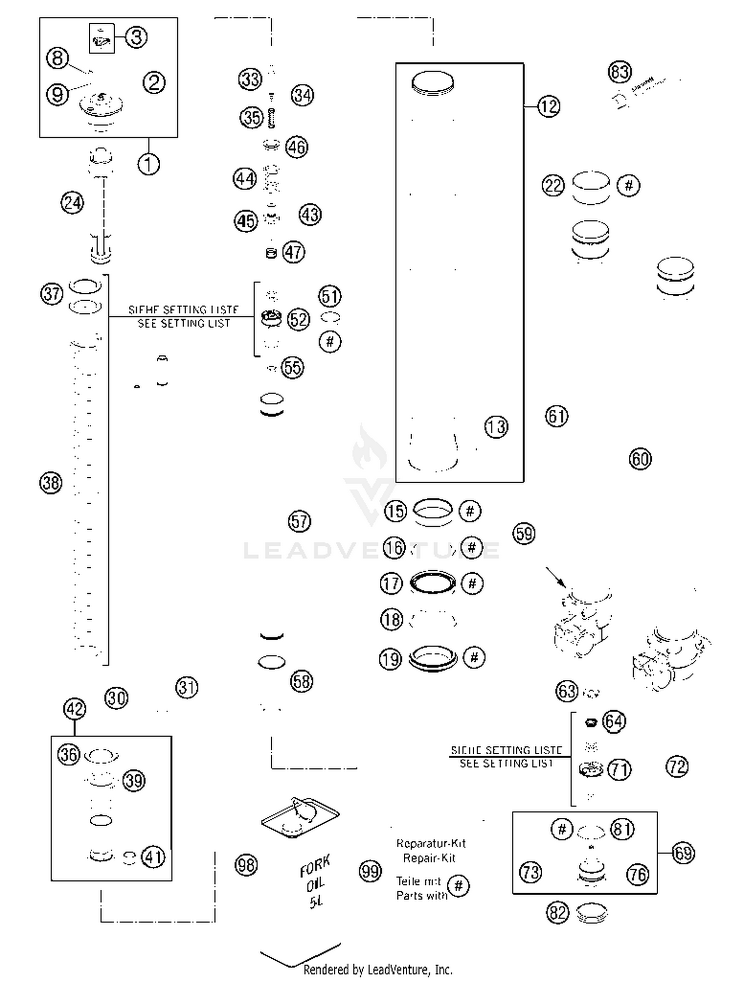 Front Fork Disassembled
