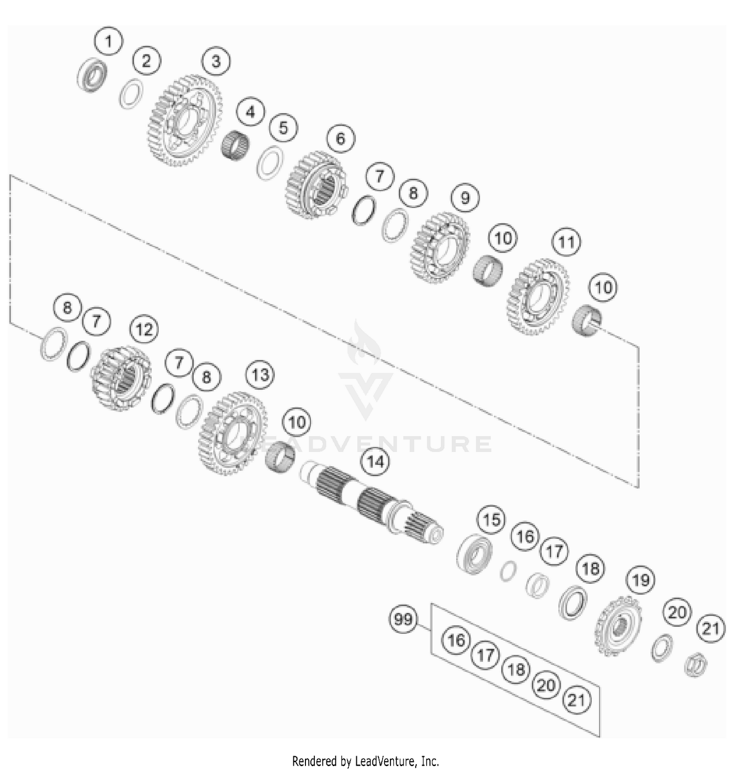 TRANSMISSION II - COUNTERSHAFT