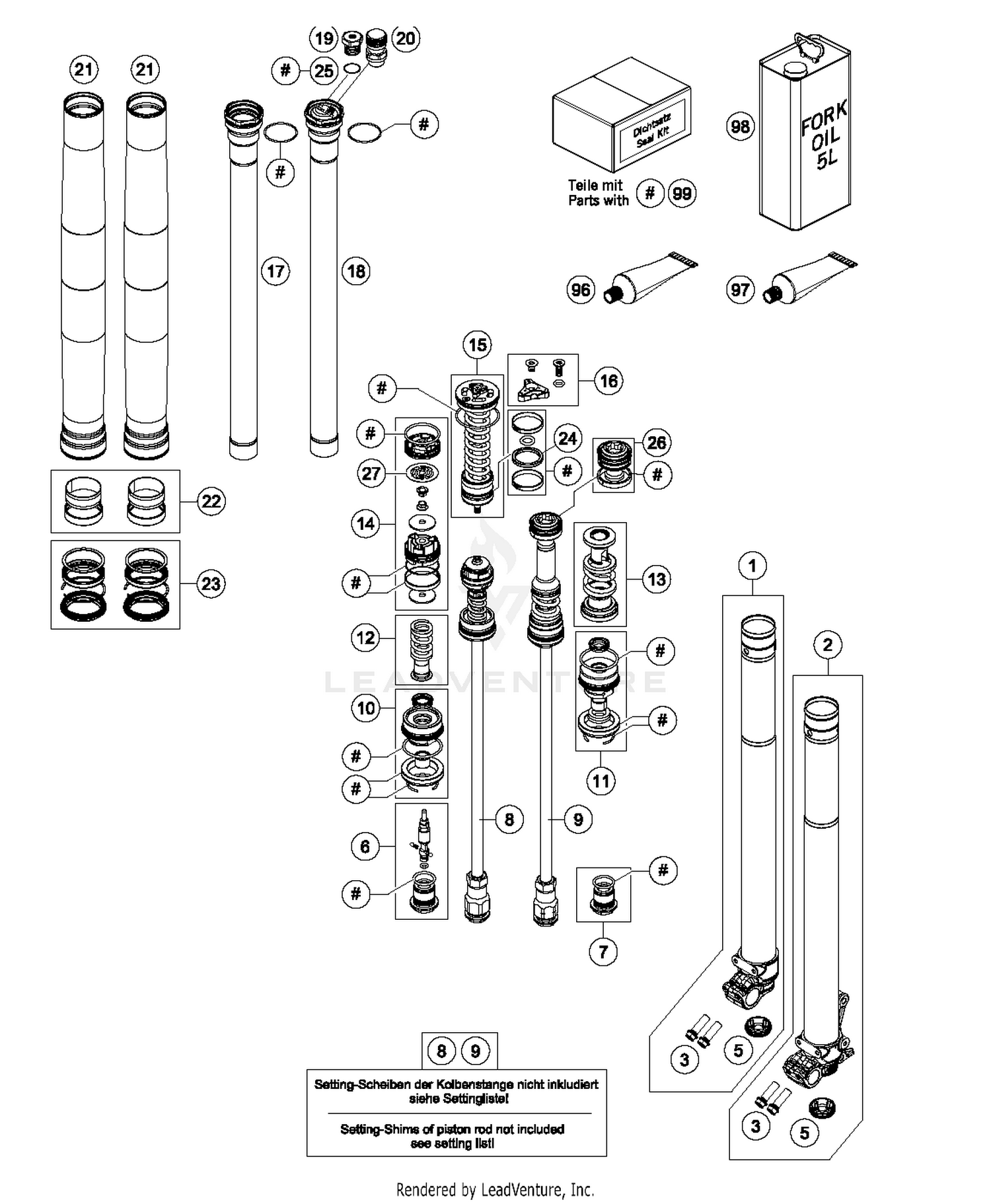 Front Fork Disassembled