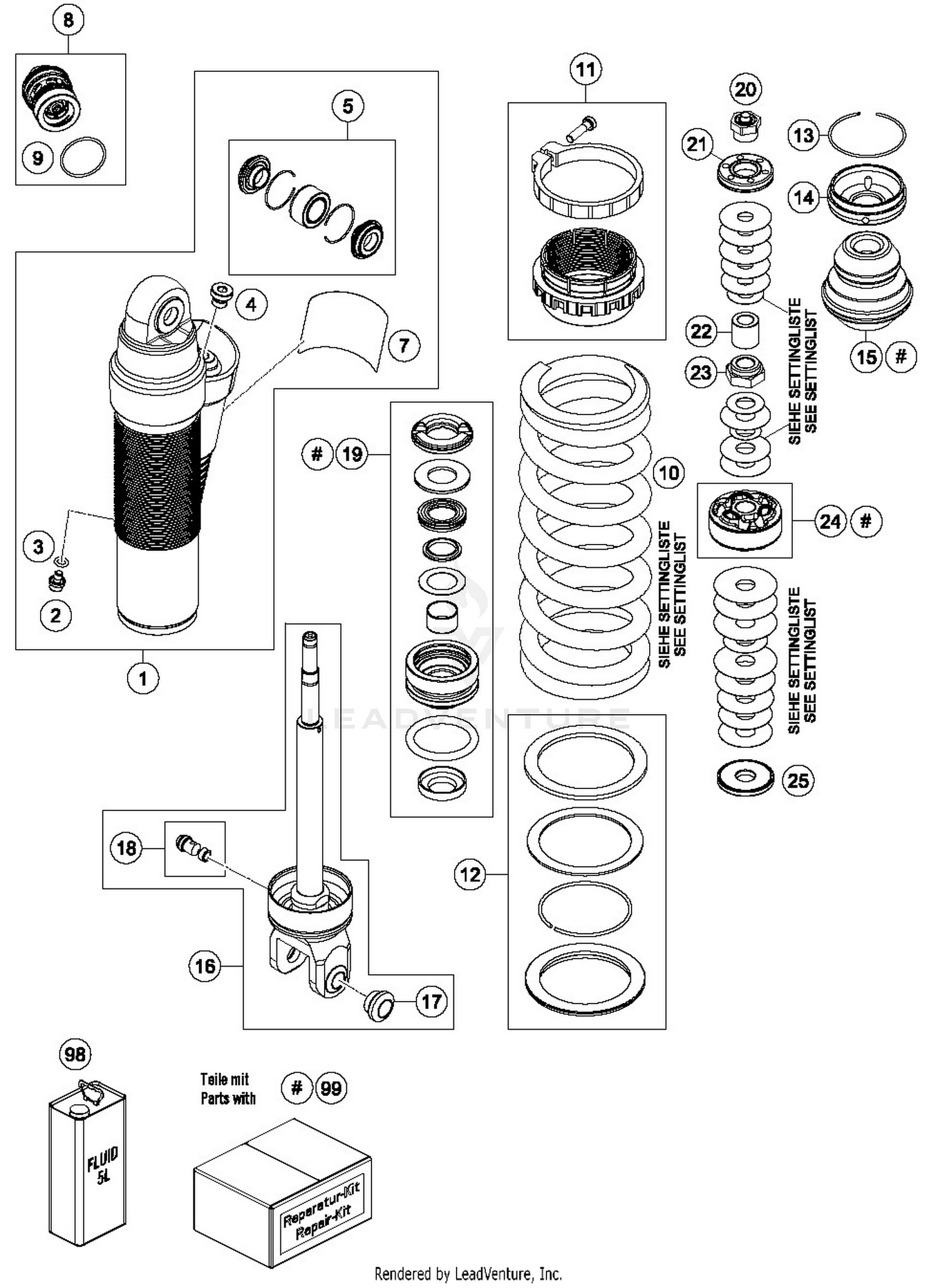 SHOCK ABSORBER DISASSEMBLED
