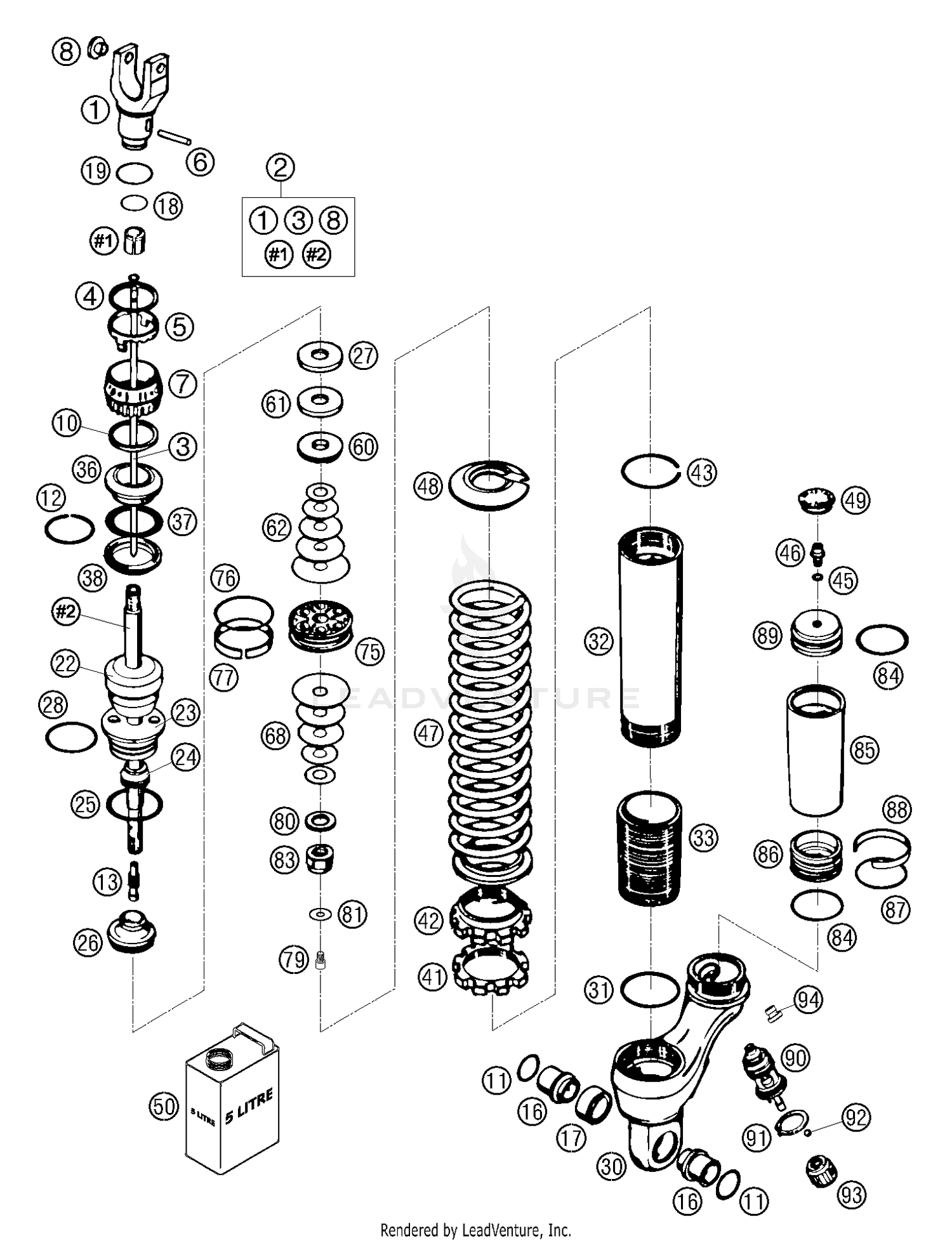 Monoshock WP Disassembled