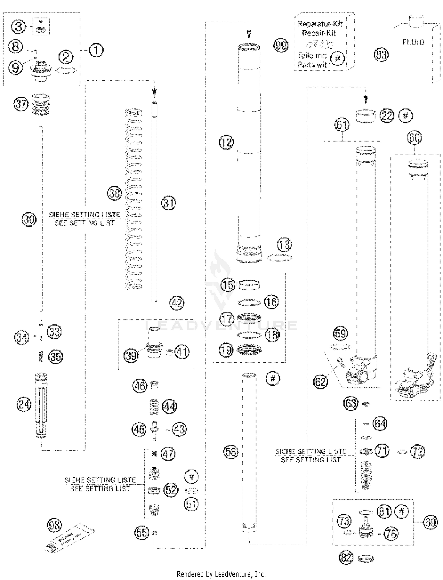 Front Fork Disassembled