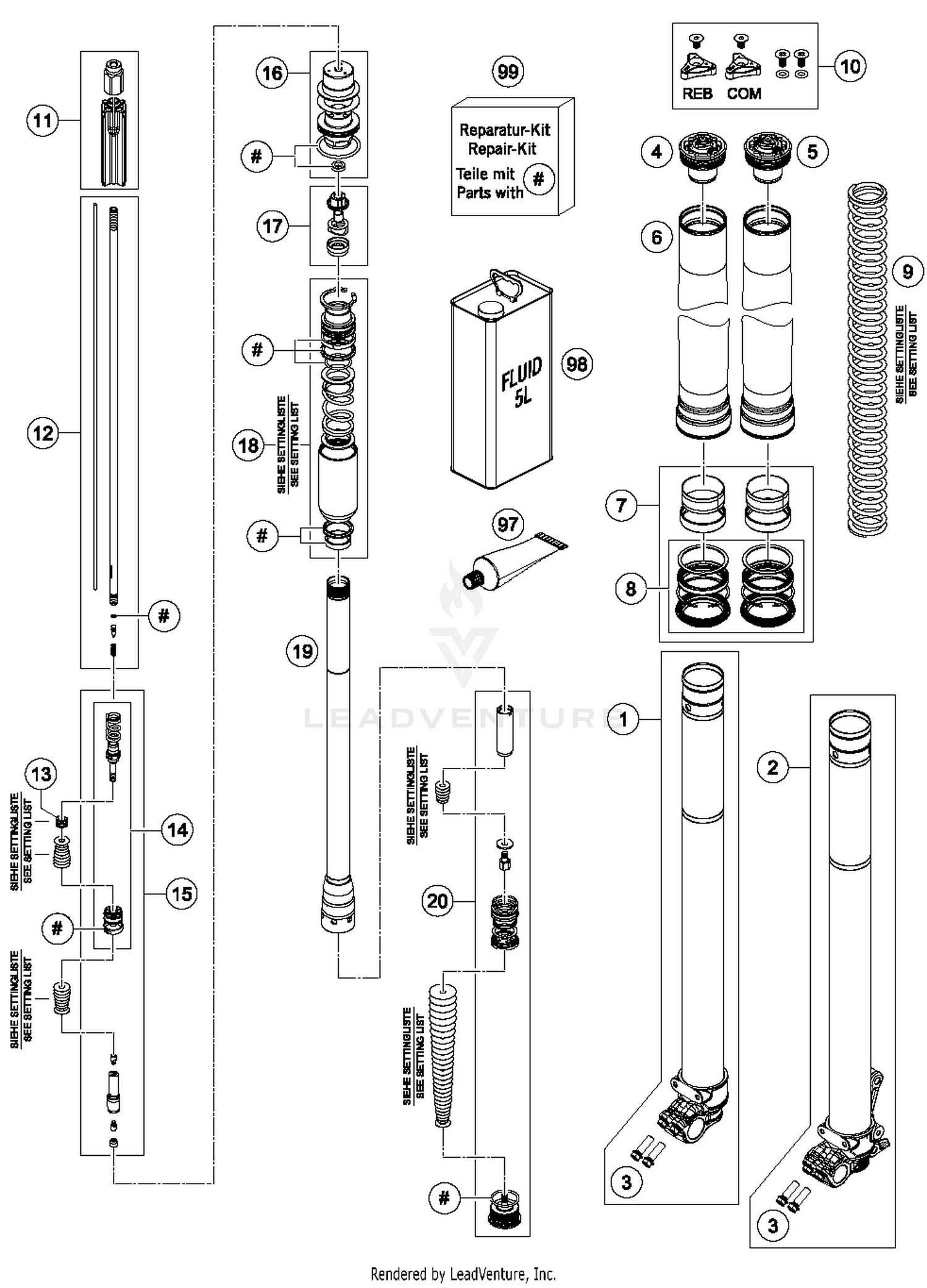Front Fork Disassembled