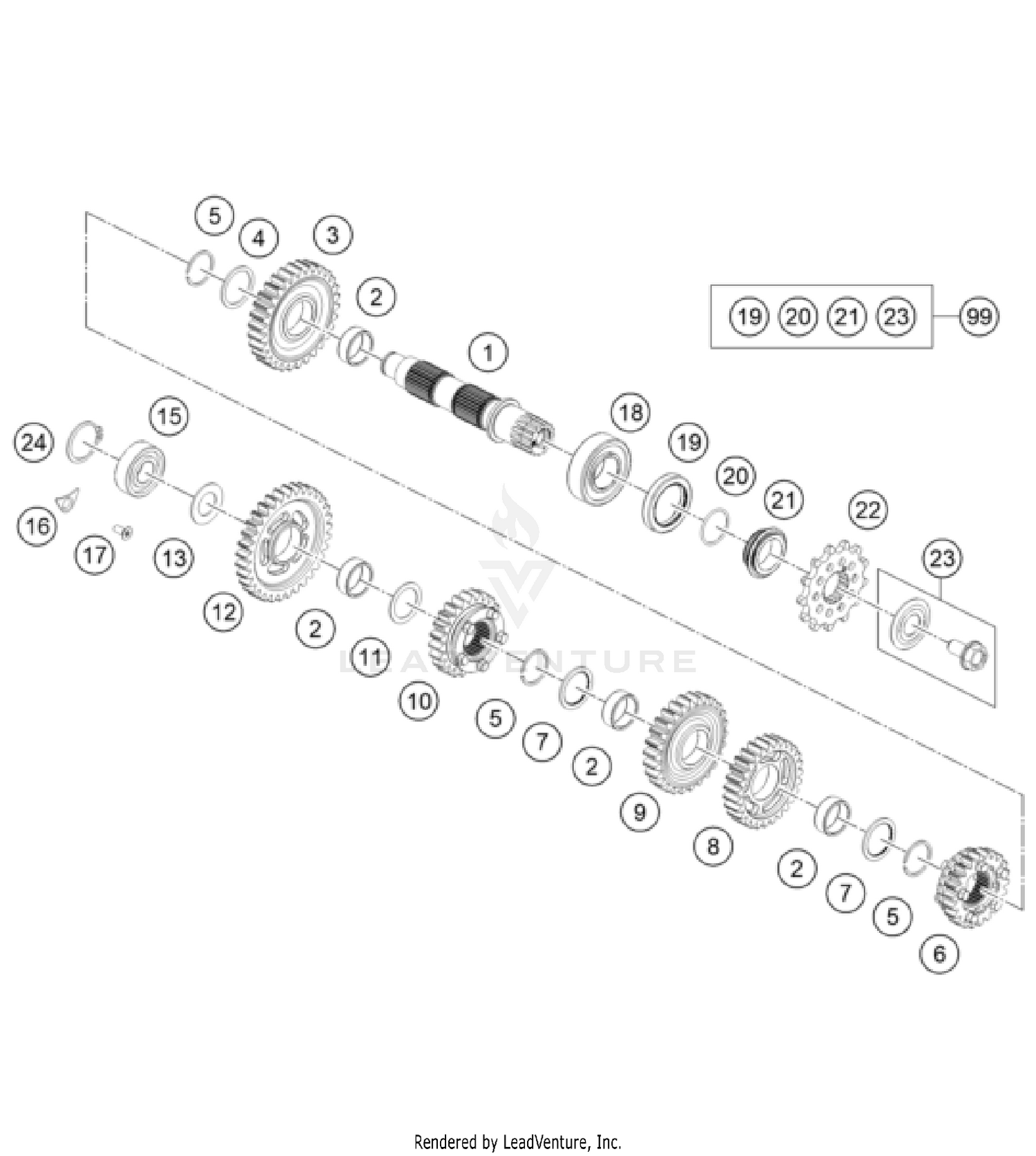 TRANSMISSION II - COUNTERSHAFT
