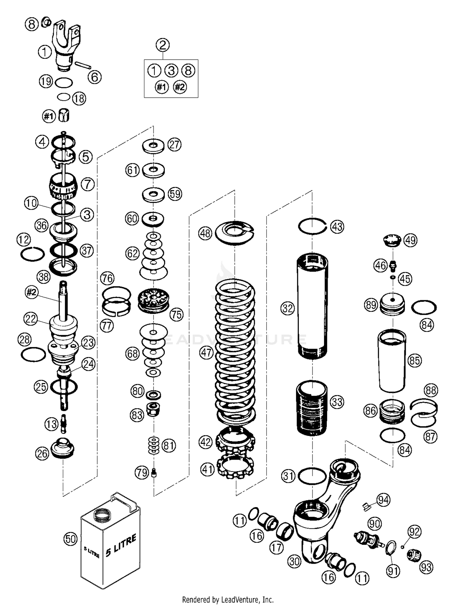 Monoshock WP Disassembled
