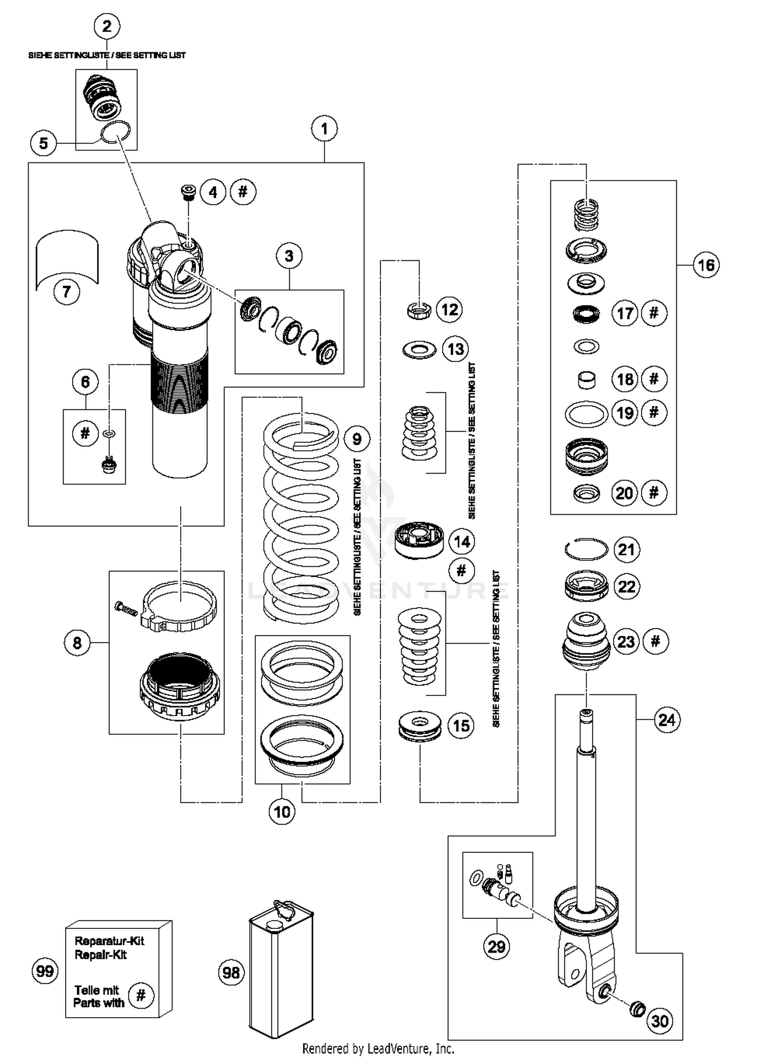 Shock Absorber Disassembled