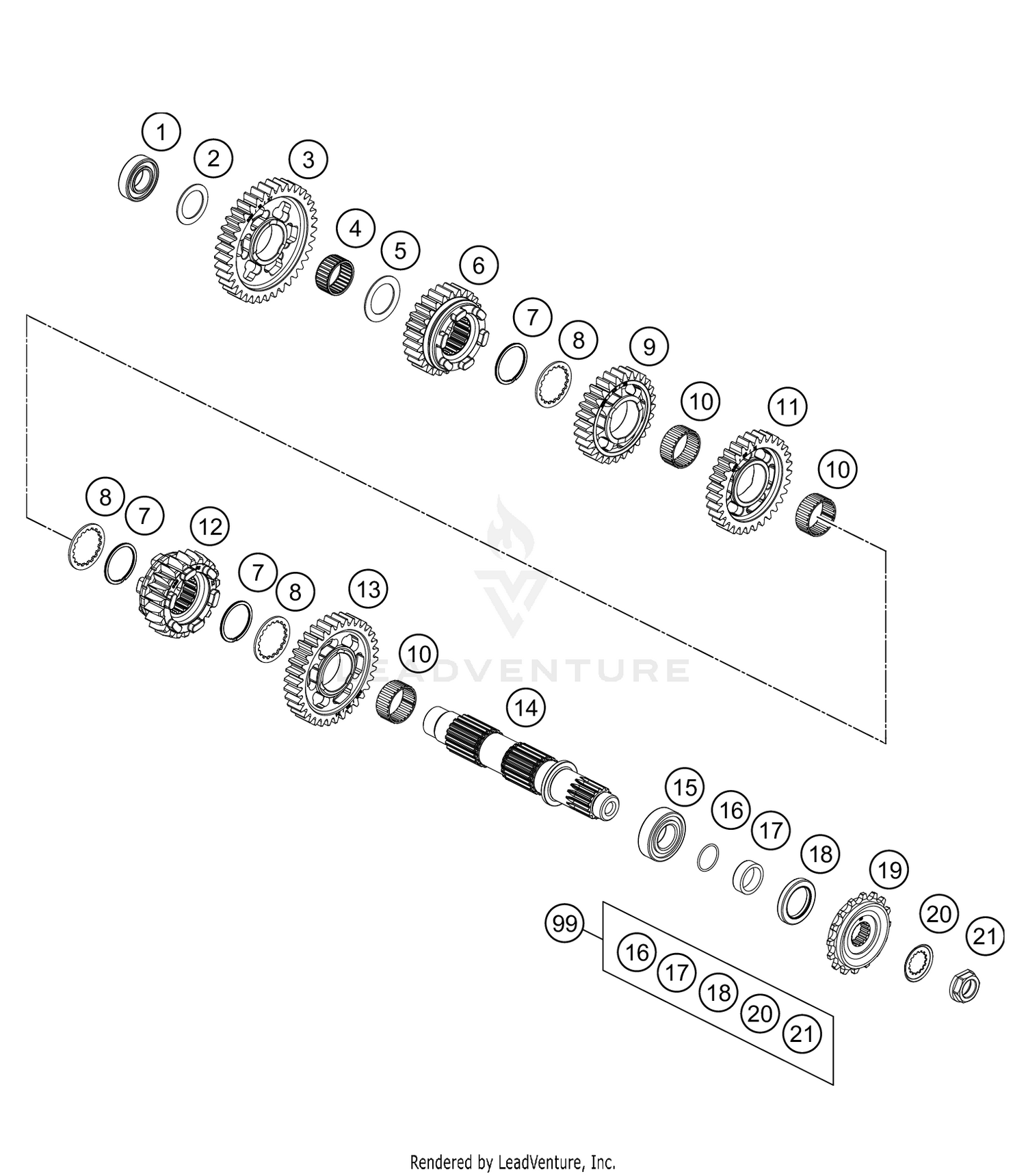 TRANSMISSION II - COUNTERSHAFT