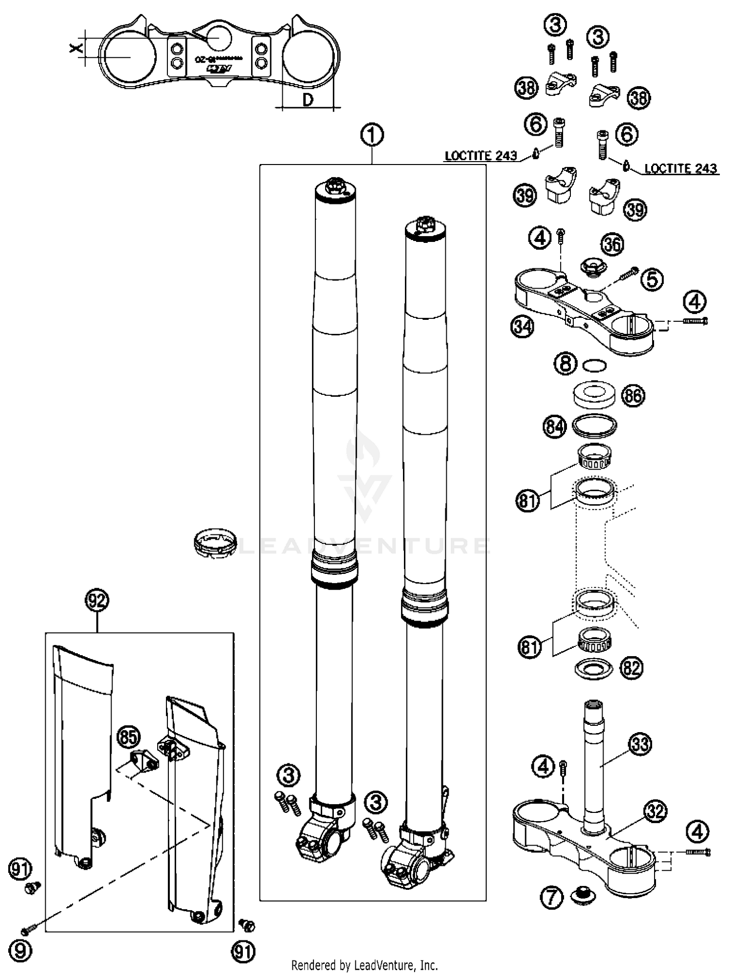 Front Fork, Triple Clamp