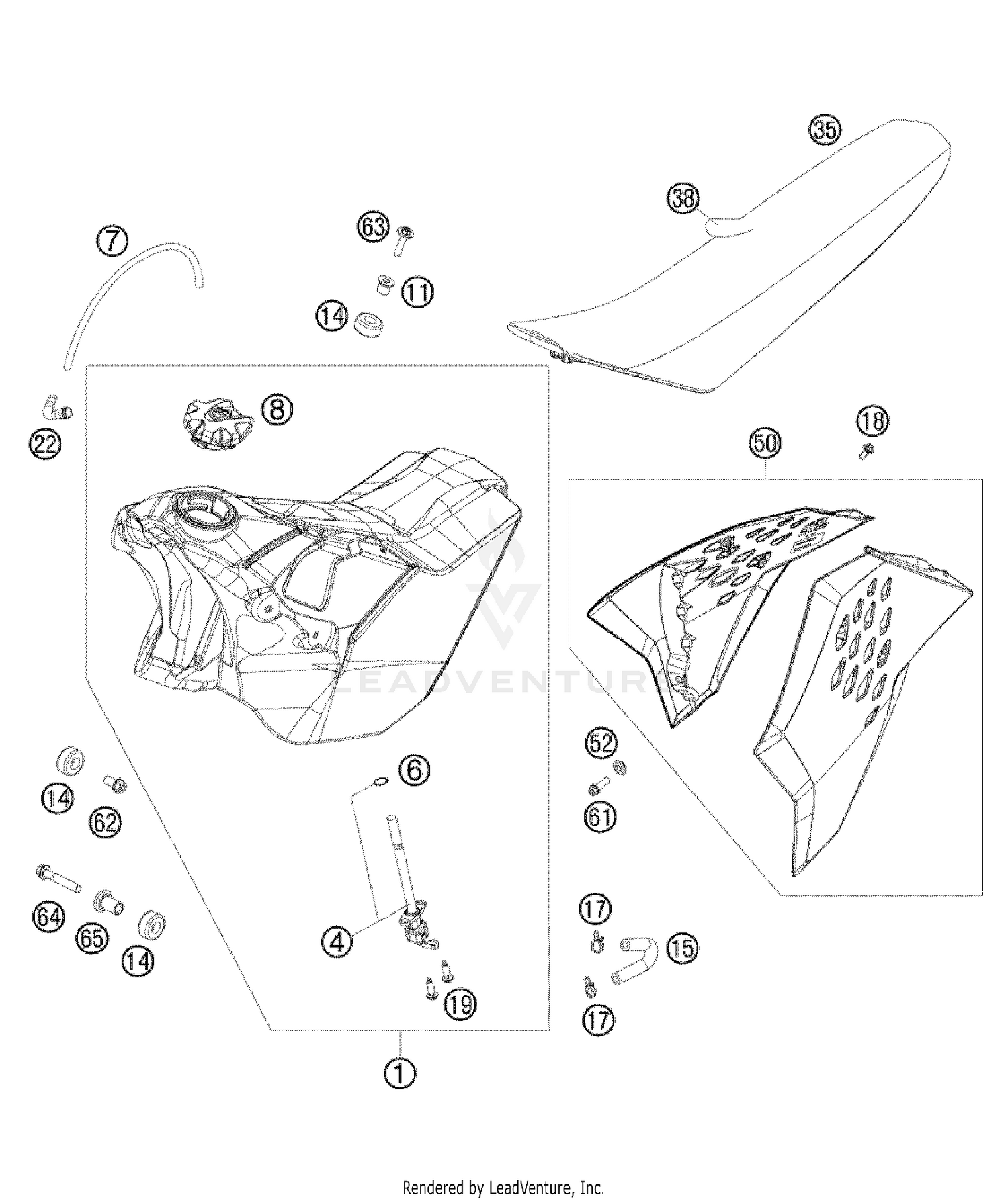 Tank, Seat, Cover