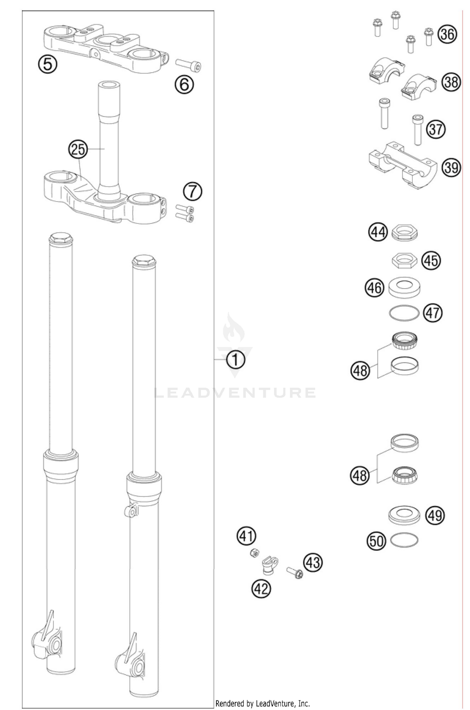 Front Fork, Triple Clamp