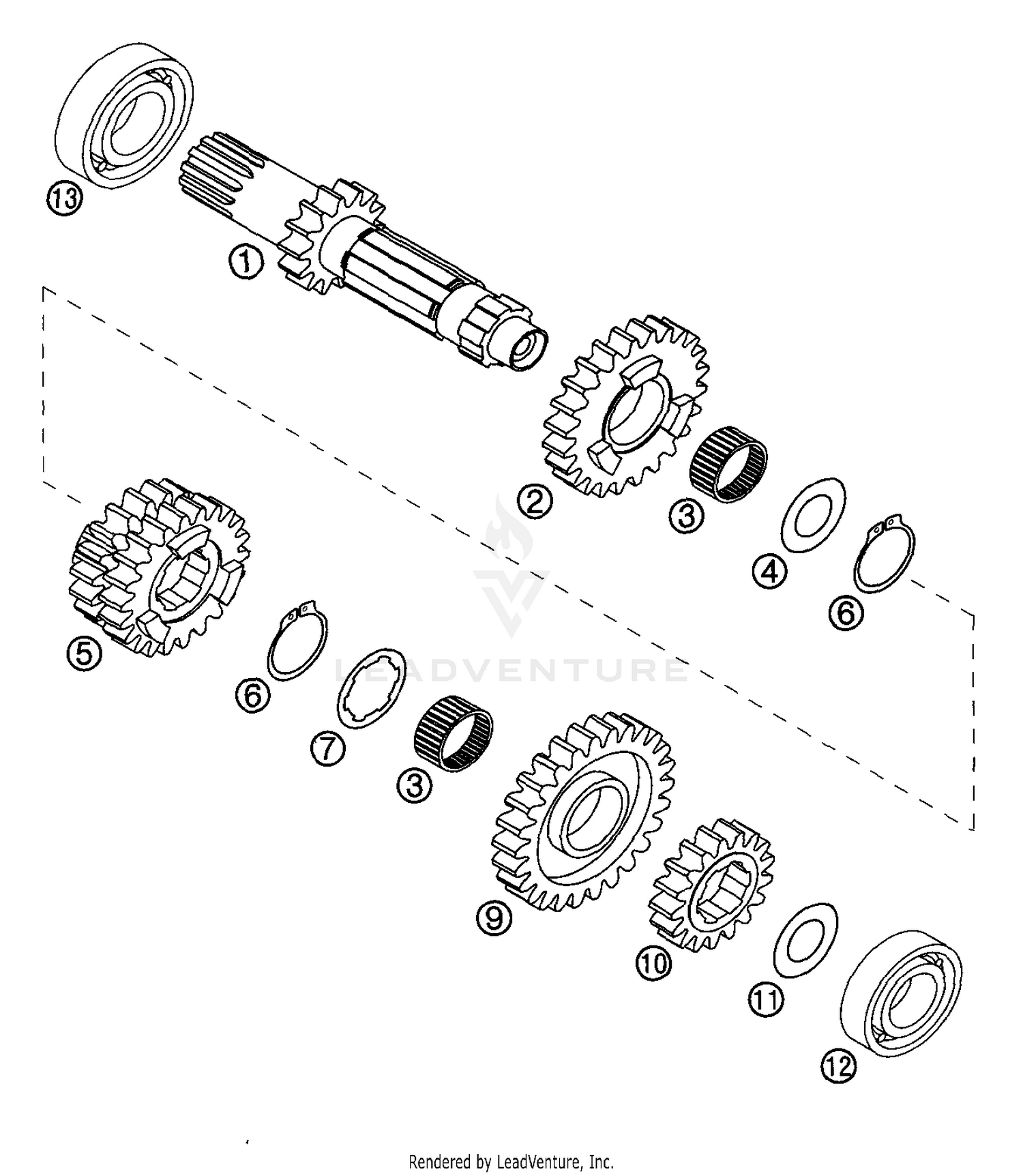 Transmission I - Main Shaft (USA)