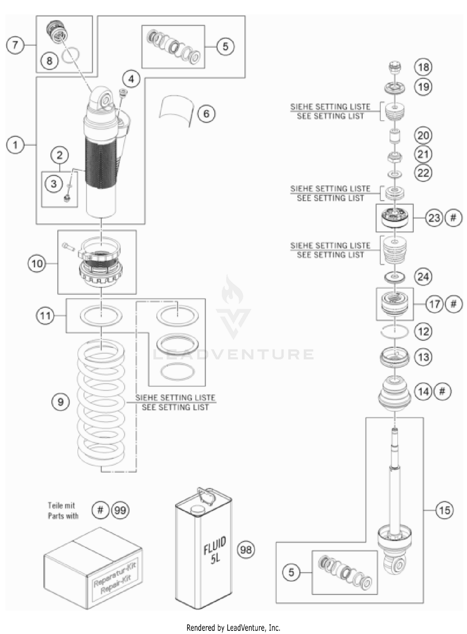 SHOCK ABSORBER DISASSEMBLED