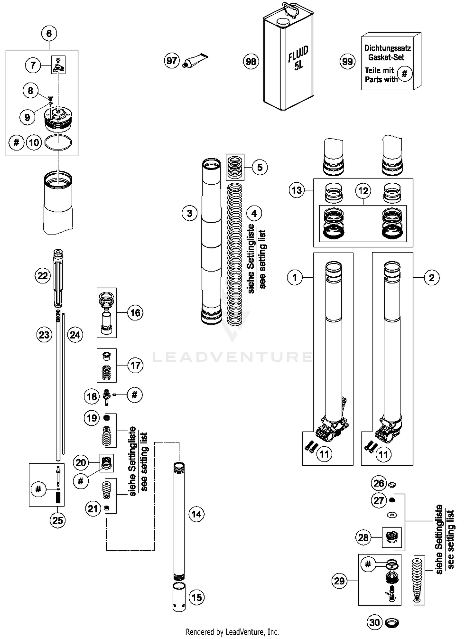 Front Fork Disassembled