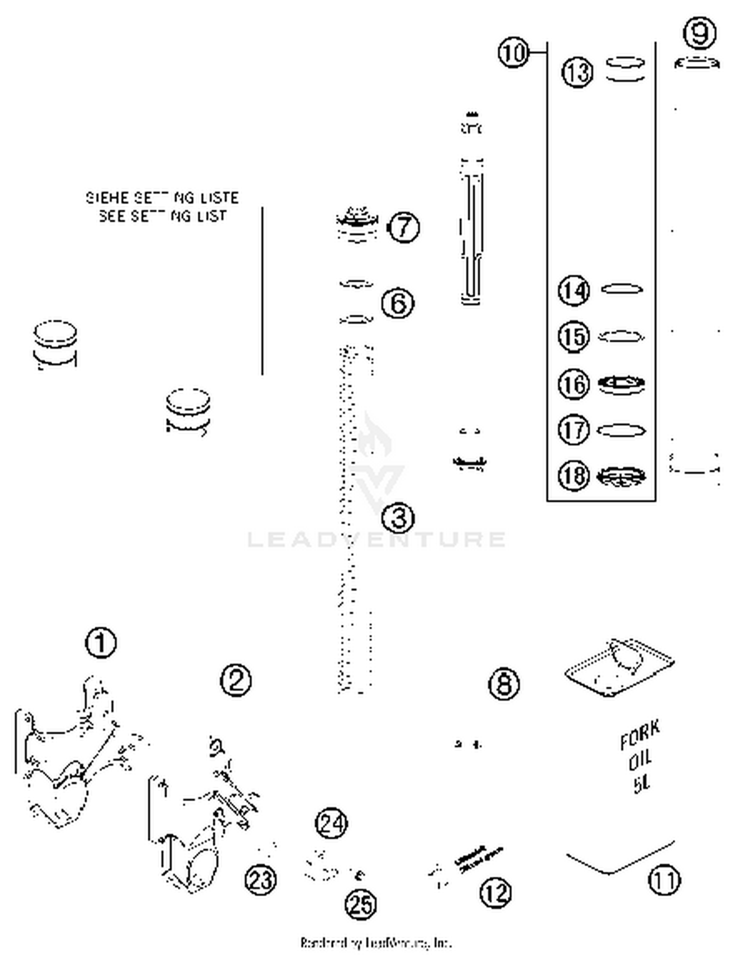 Front Fork Dissassembled