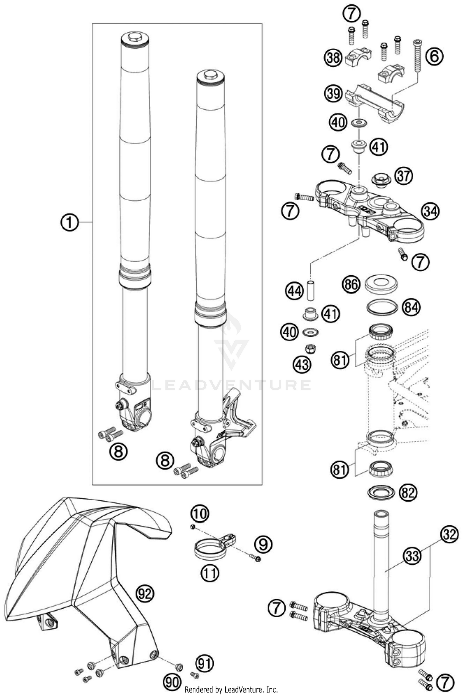 Front Fork Dissasembled