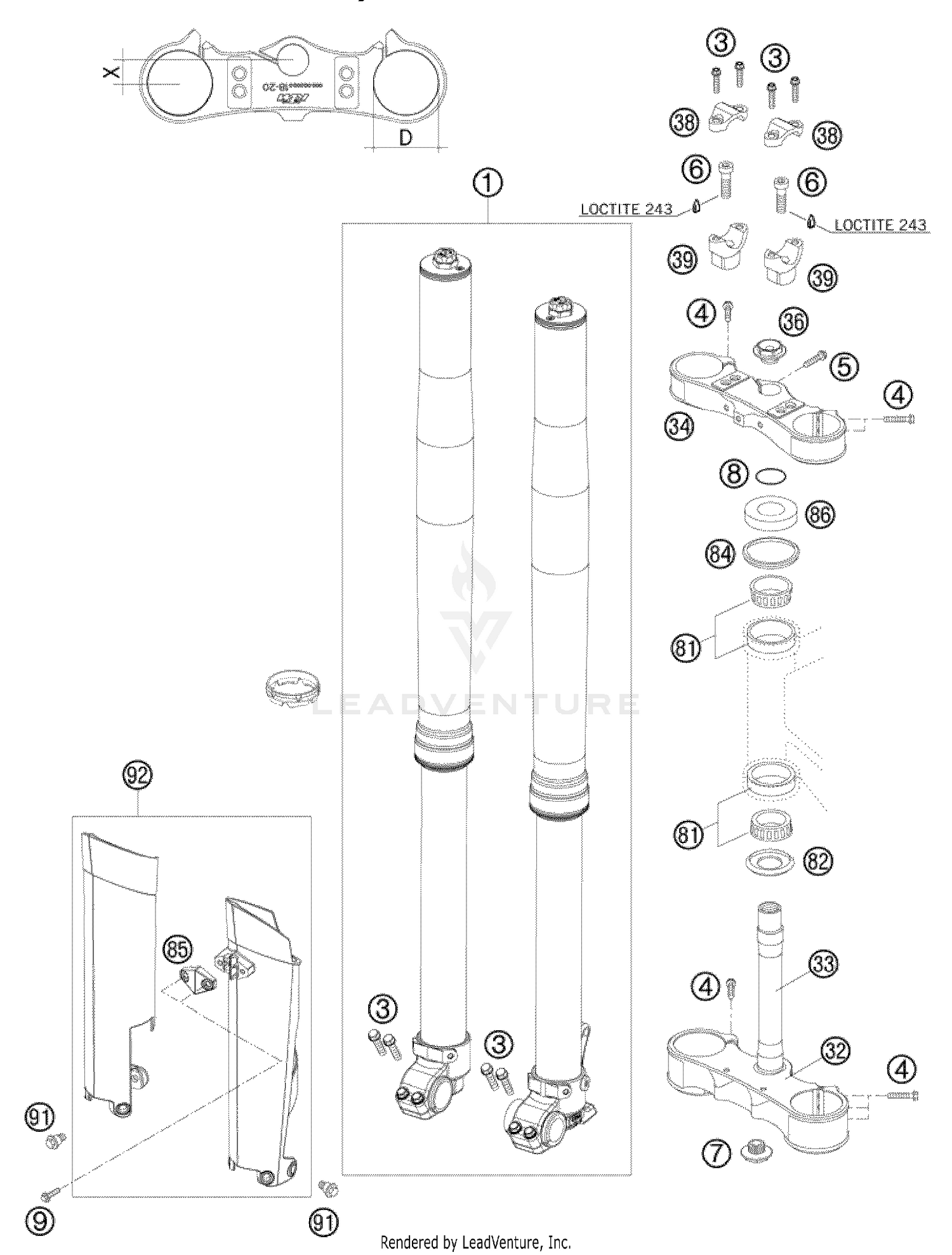 Front Fork, Triple Clamp