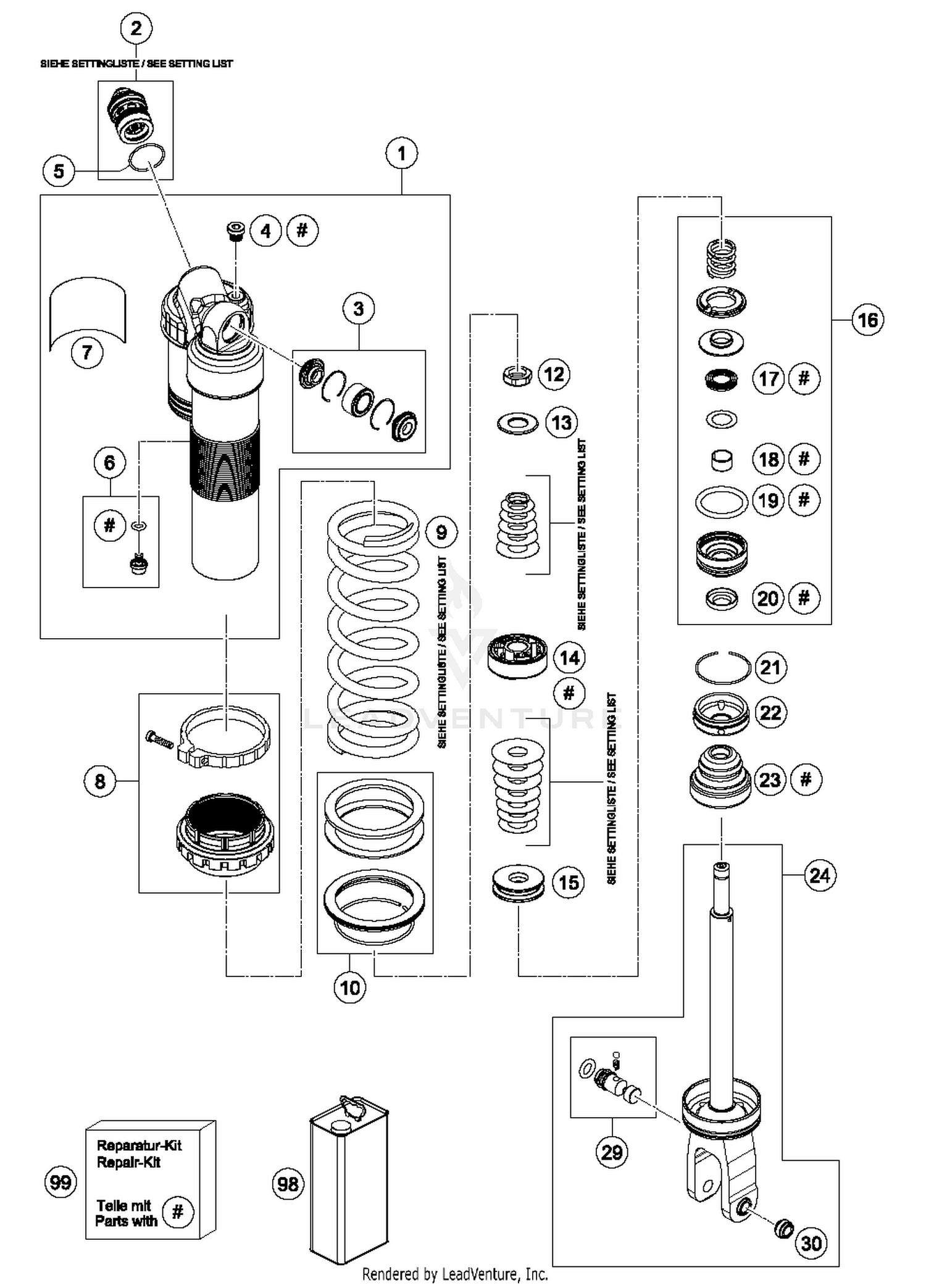 Shock Absorber Disassembled