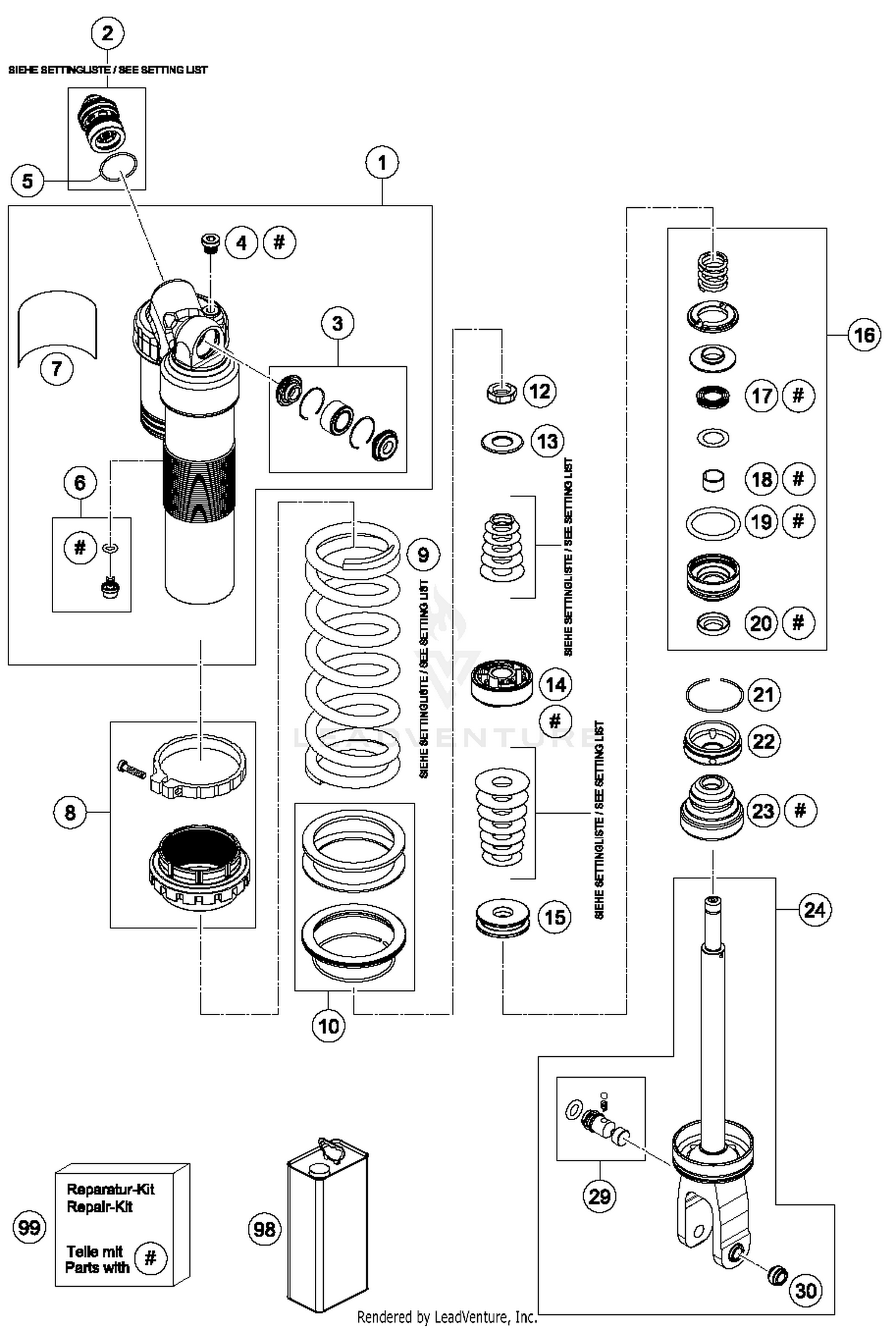 Shock Absorber Disassembled