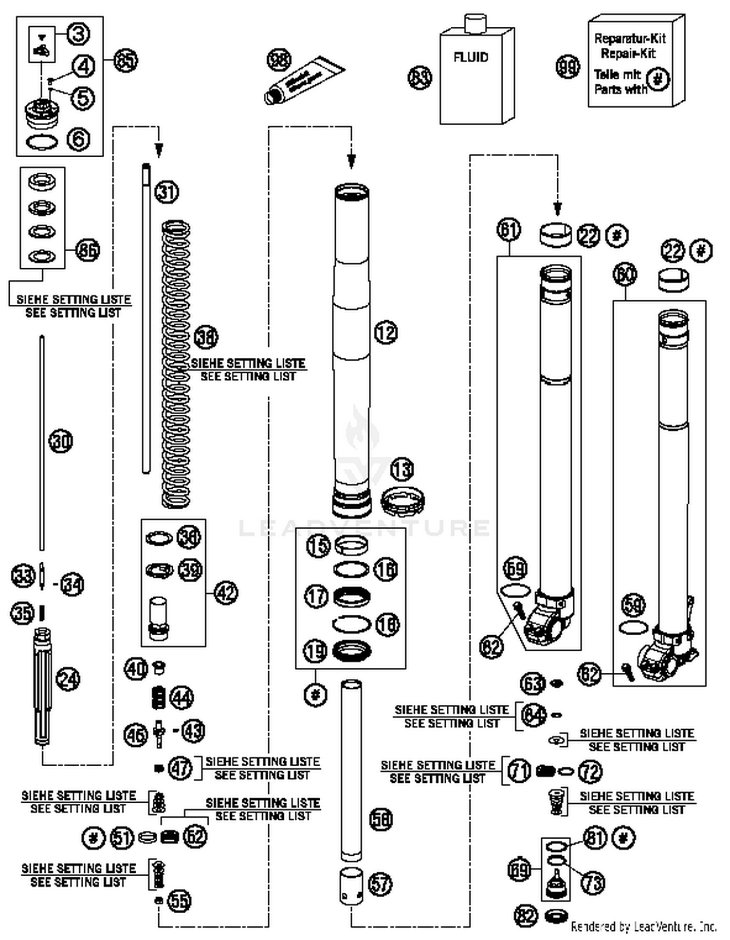 Front Fork Disassembled