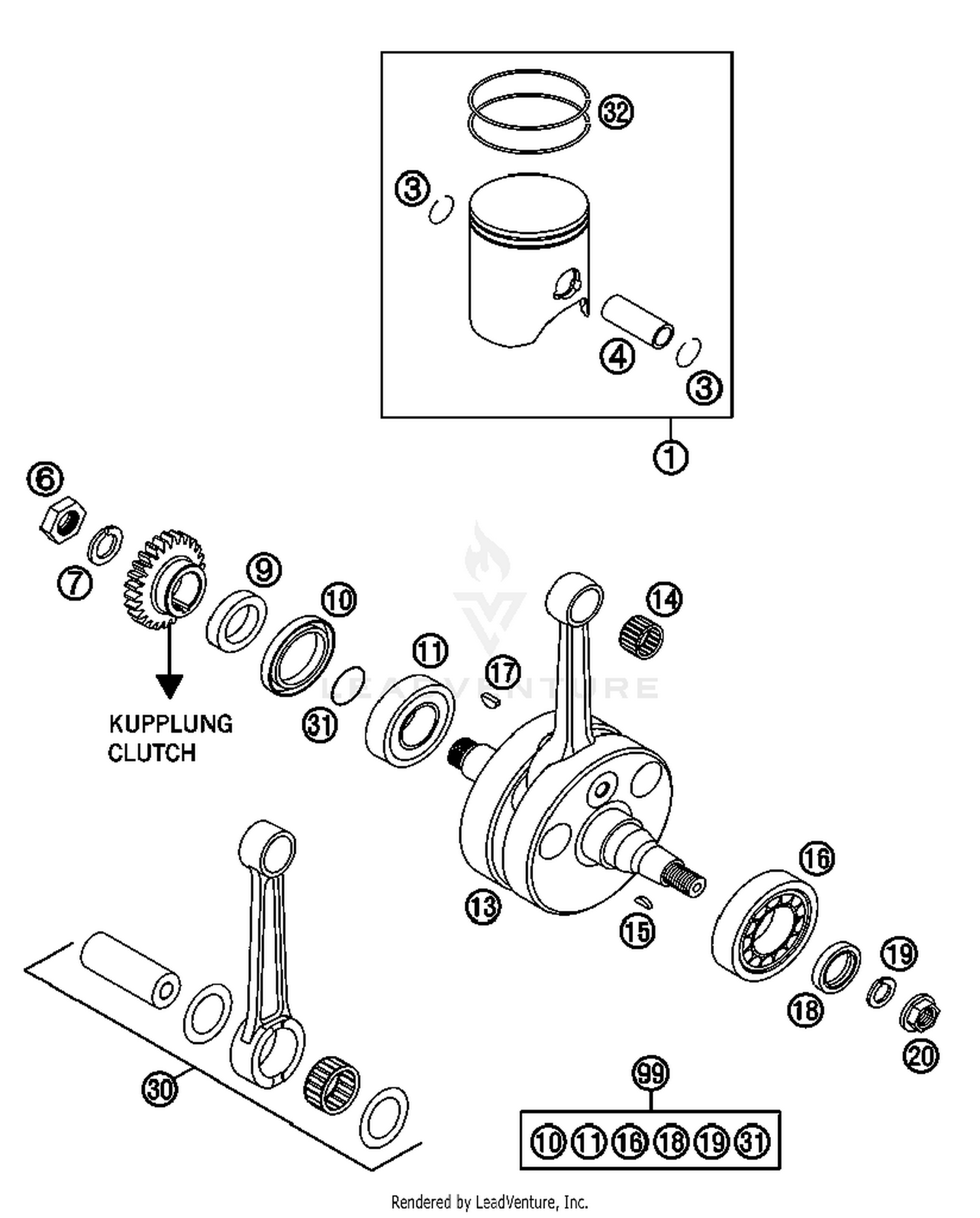Crankshaft, Piston