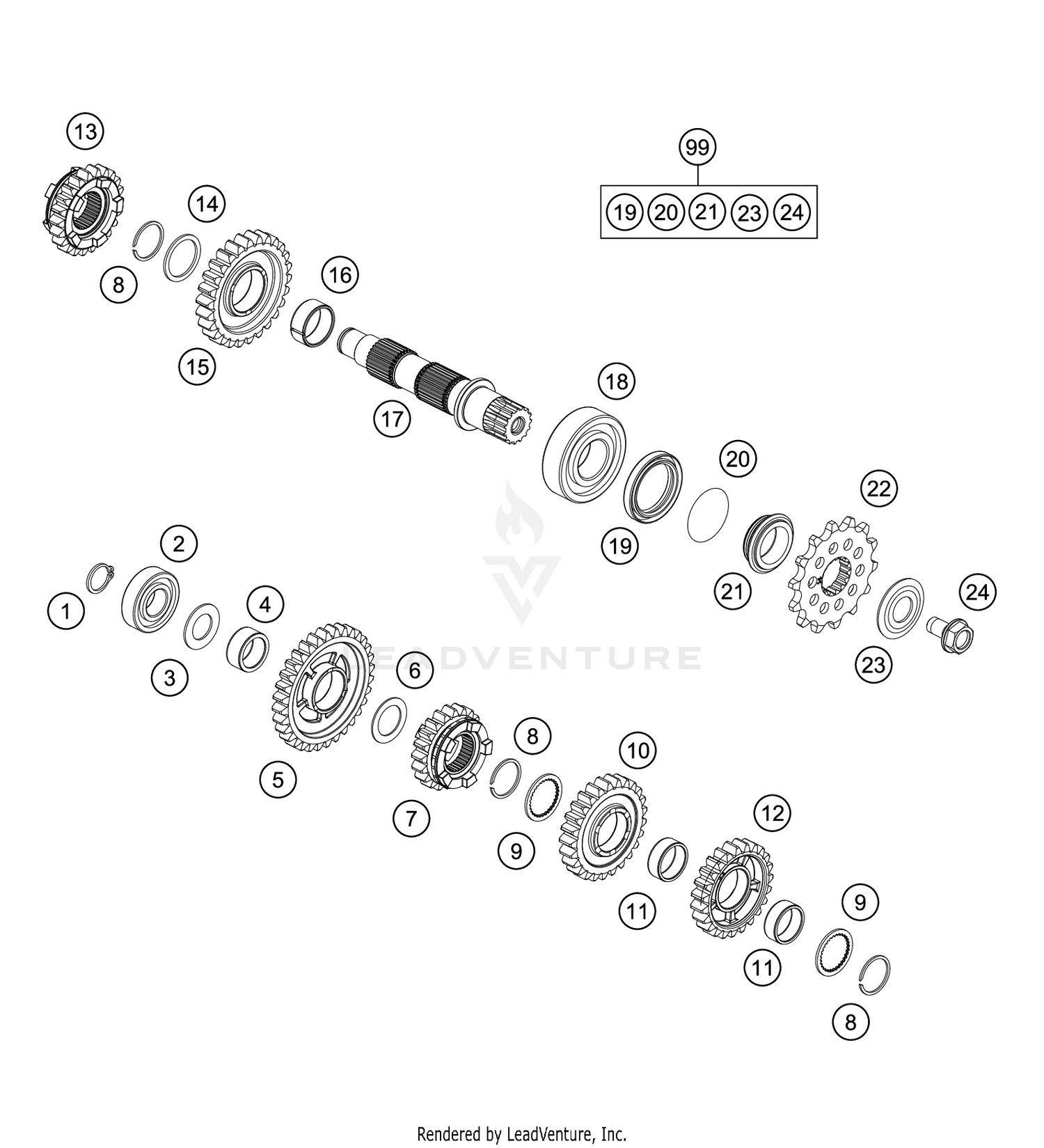 TRANSMISSION II - COUNTERSHAFT