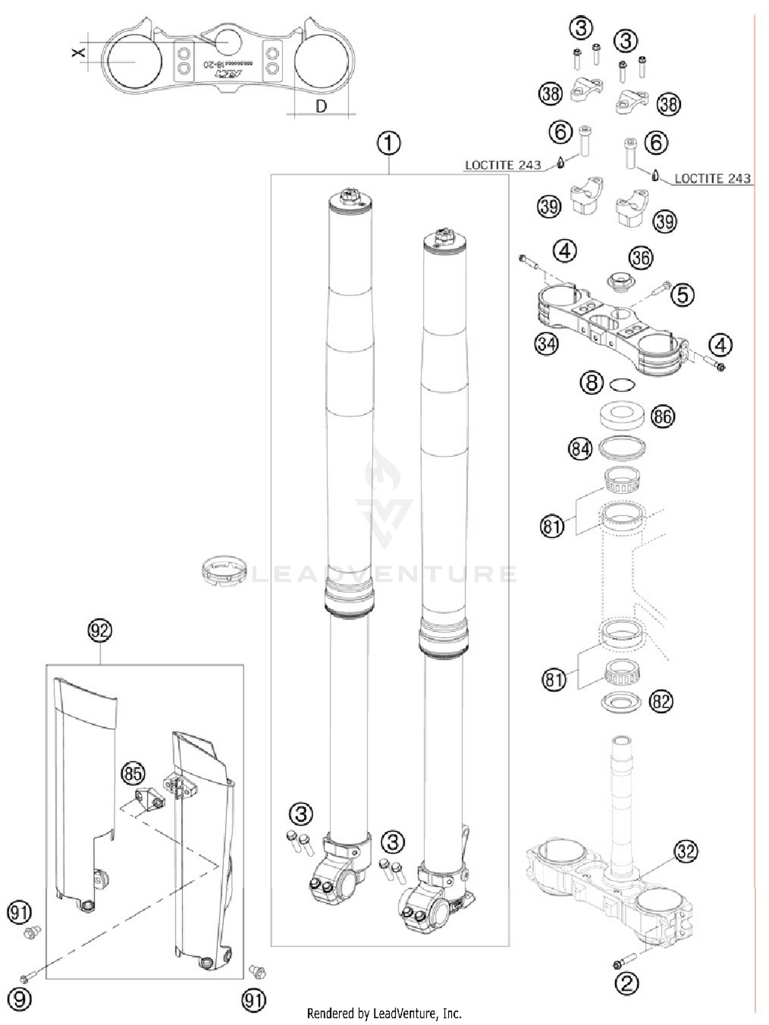 Front Fork, Triple Clamp