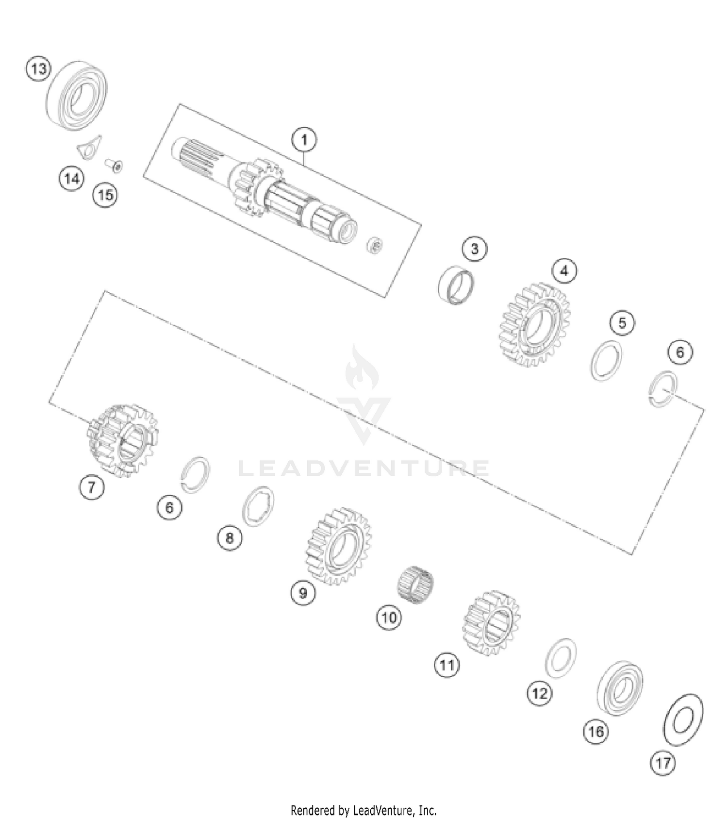 TRANSMISSION I - MAIN SHAFT