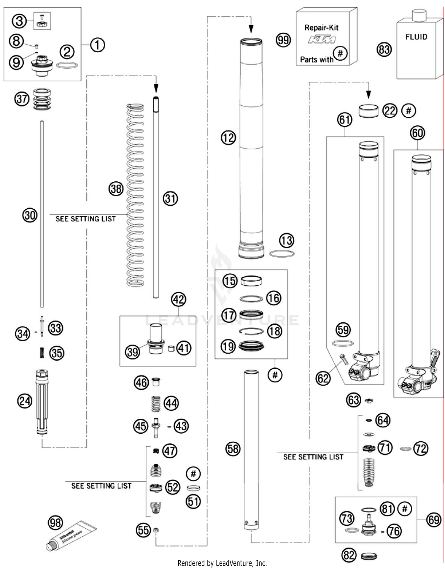 Front Fork Disassembled