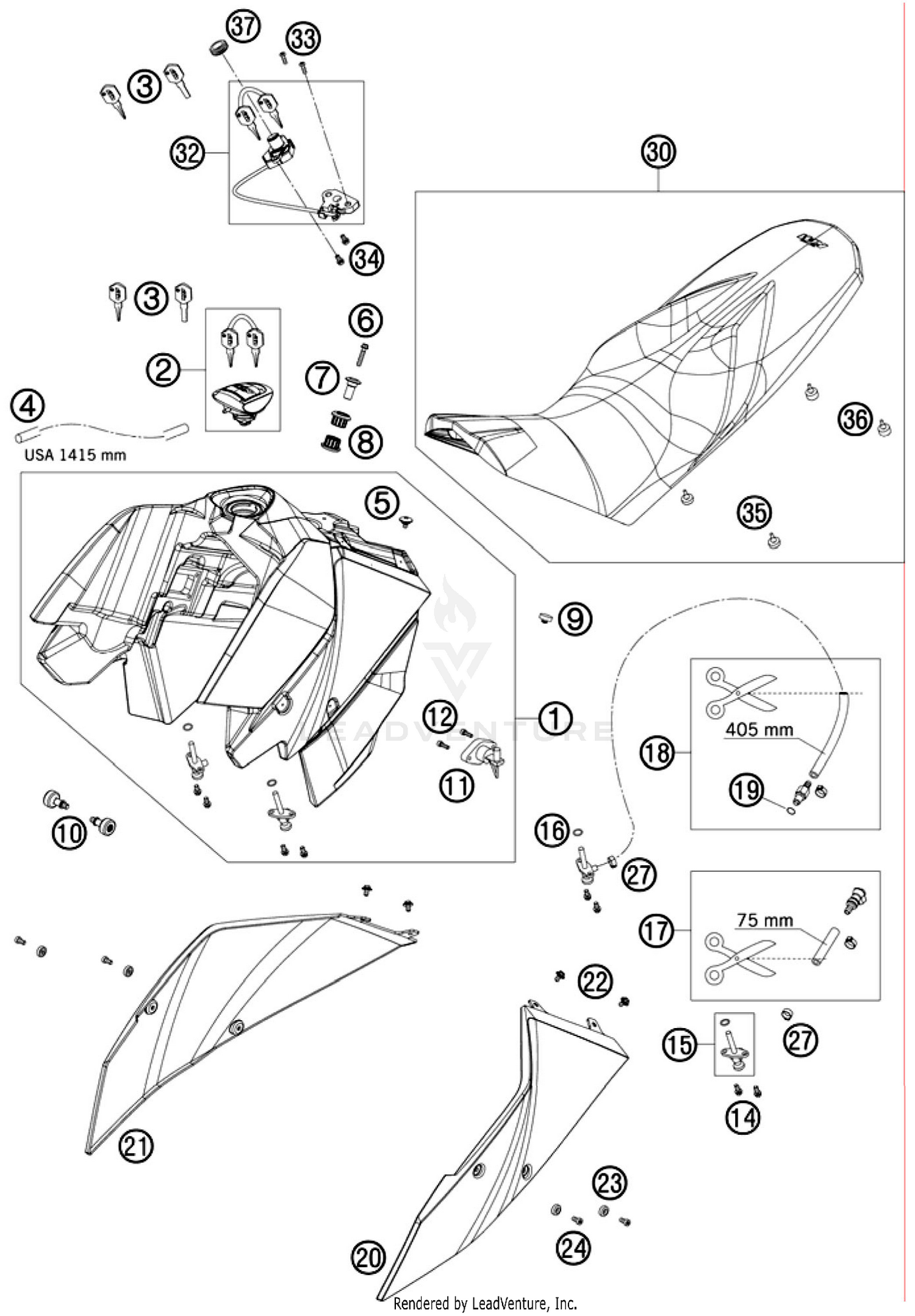 Tank, Seat, Cover