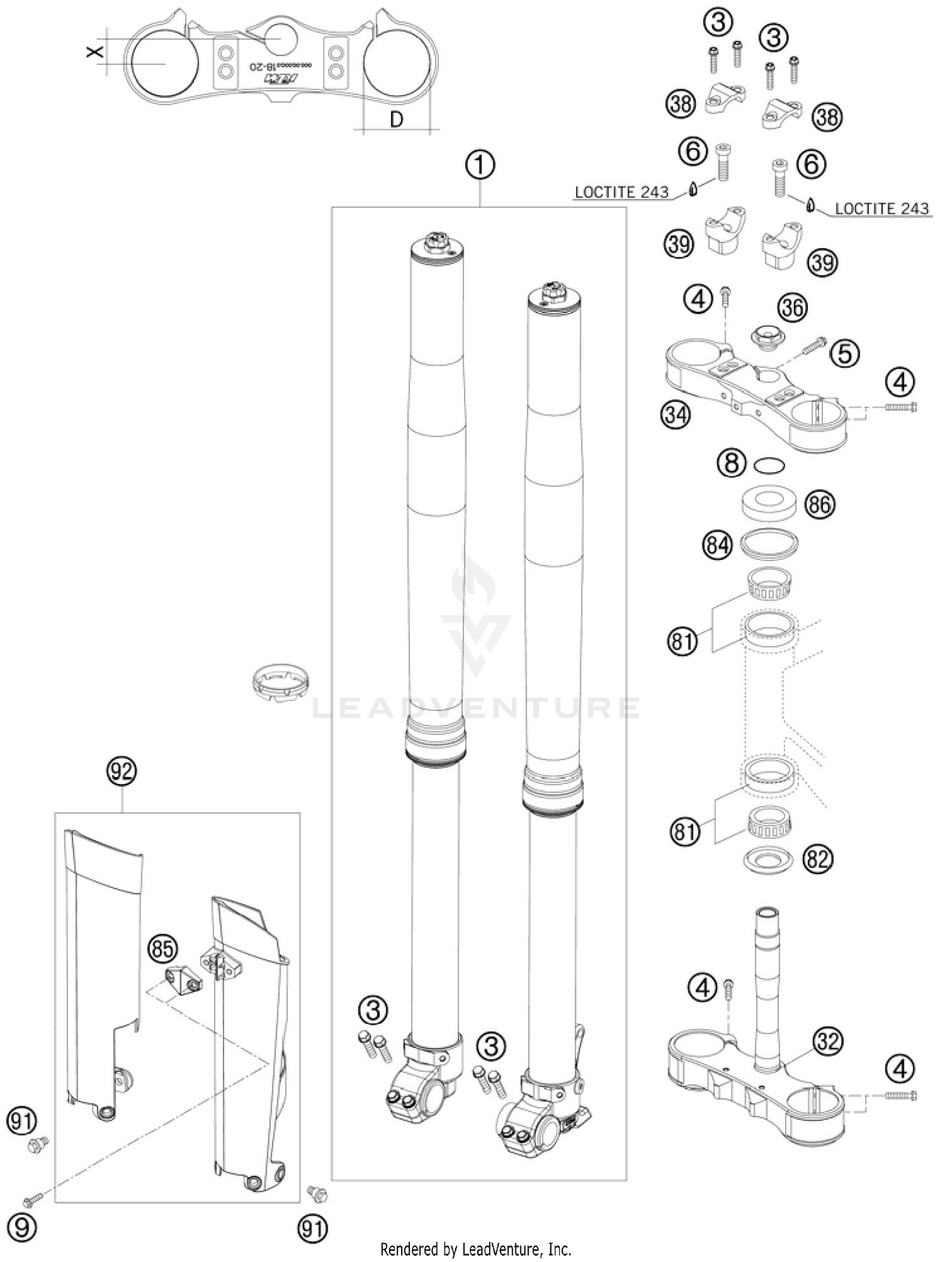 Front Fork, Triple Clamp