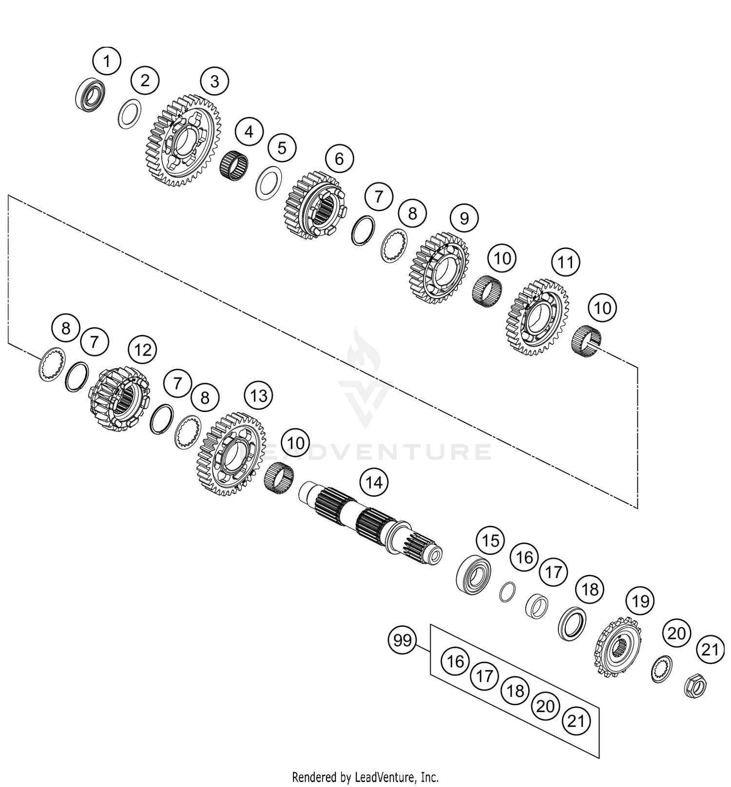 TRANSMISSION II - COUNTERSHAFT