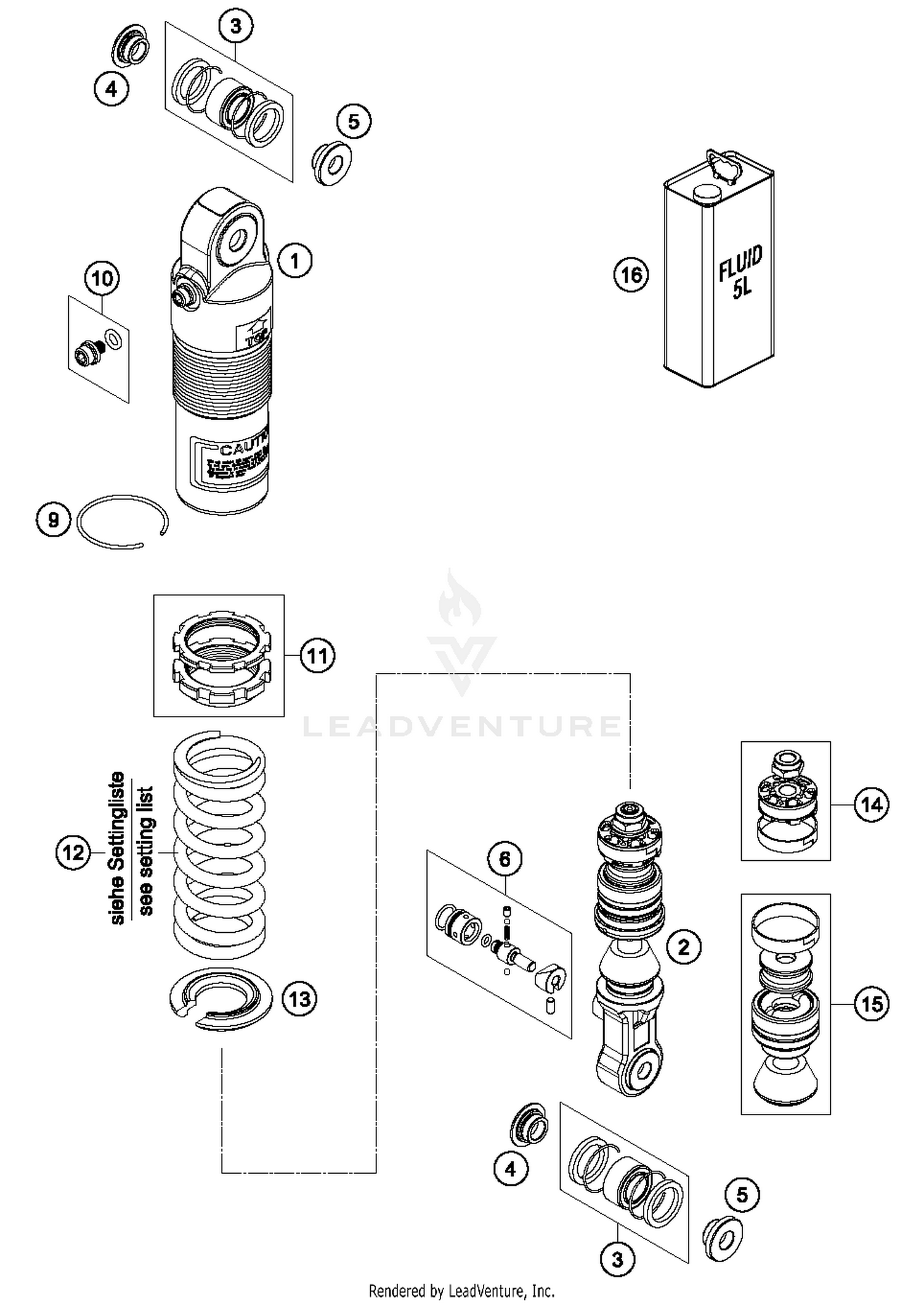 Shock Absorber Disassembled