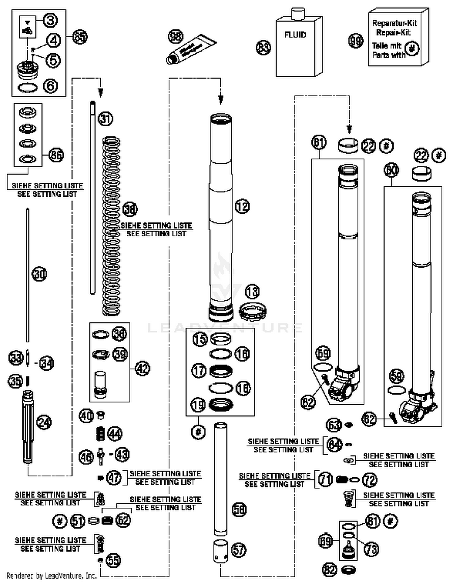 Front Fork Disassembled