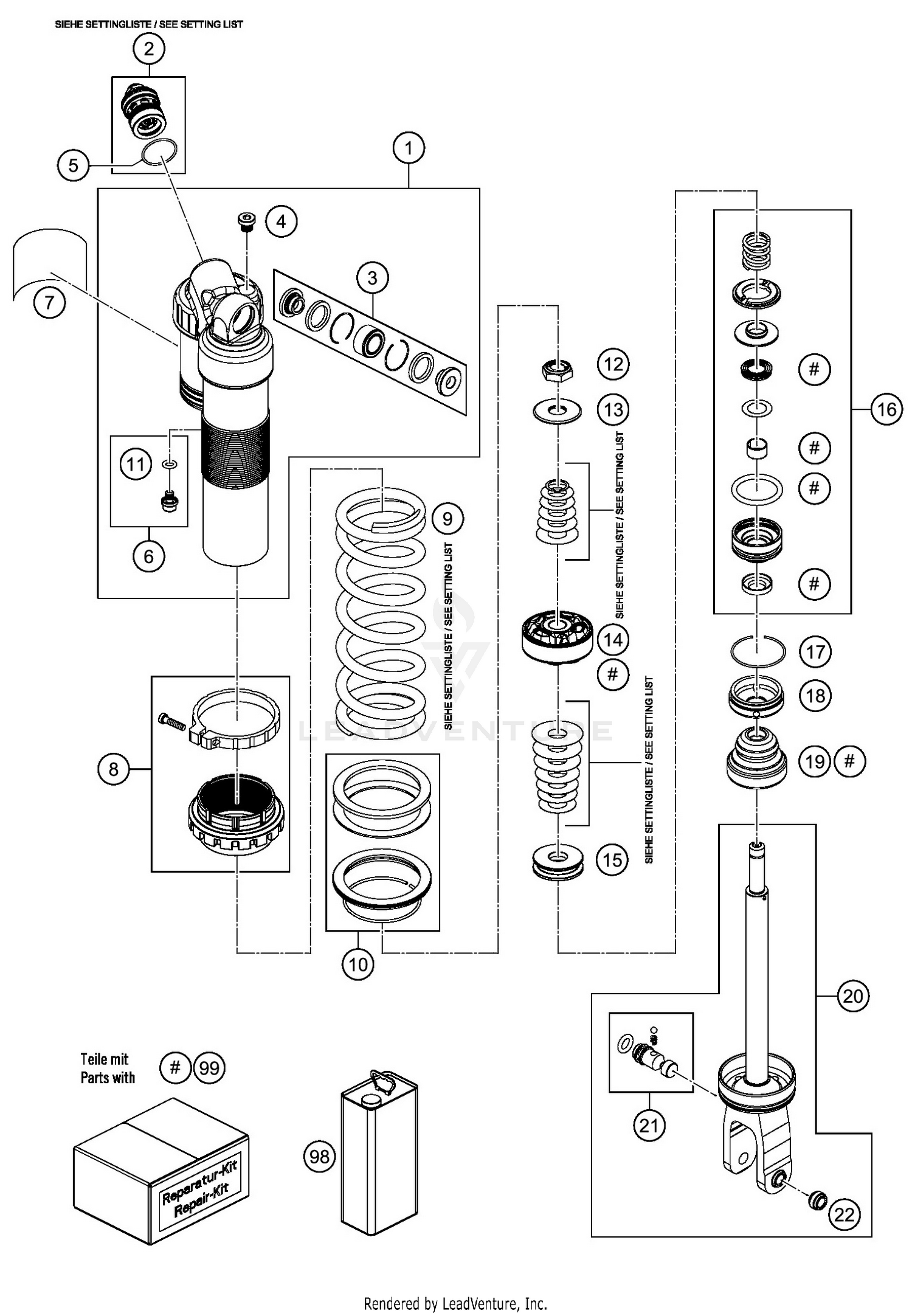 SHOCK ABSORBER DISASSEMBLED