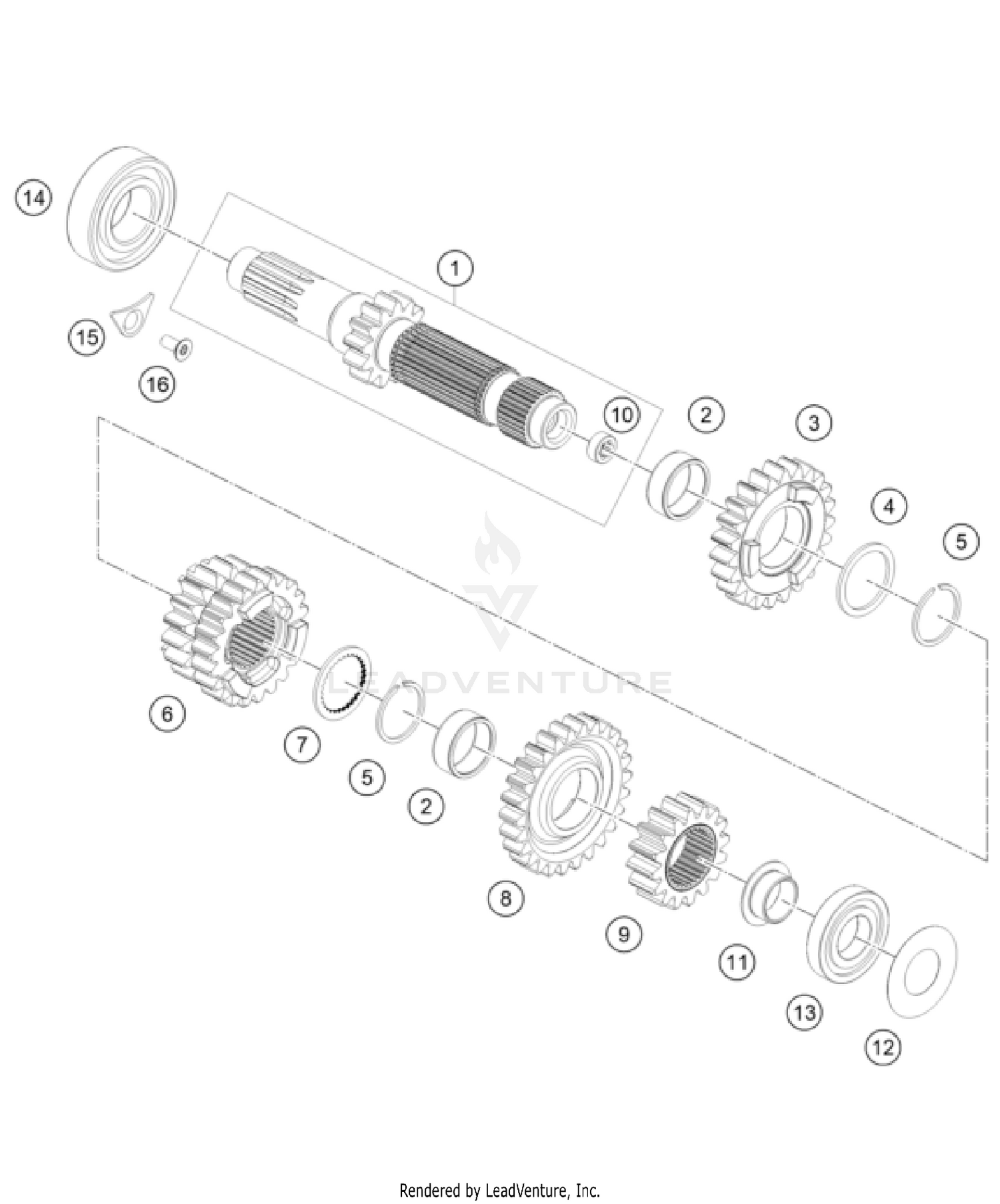 TRANSMISSION I - MAIN SHAFT