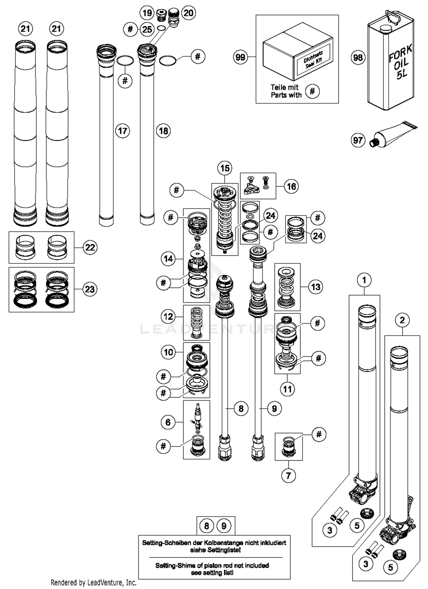 Front Fork Disassembled