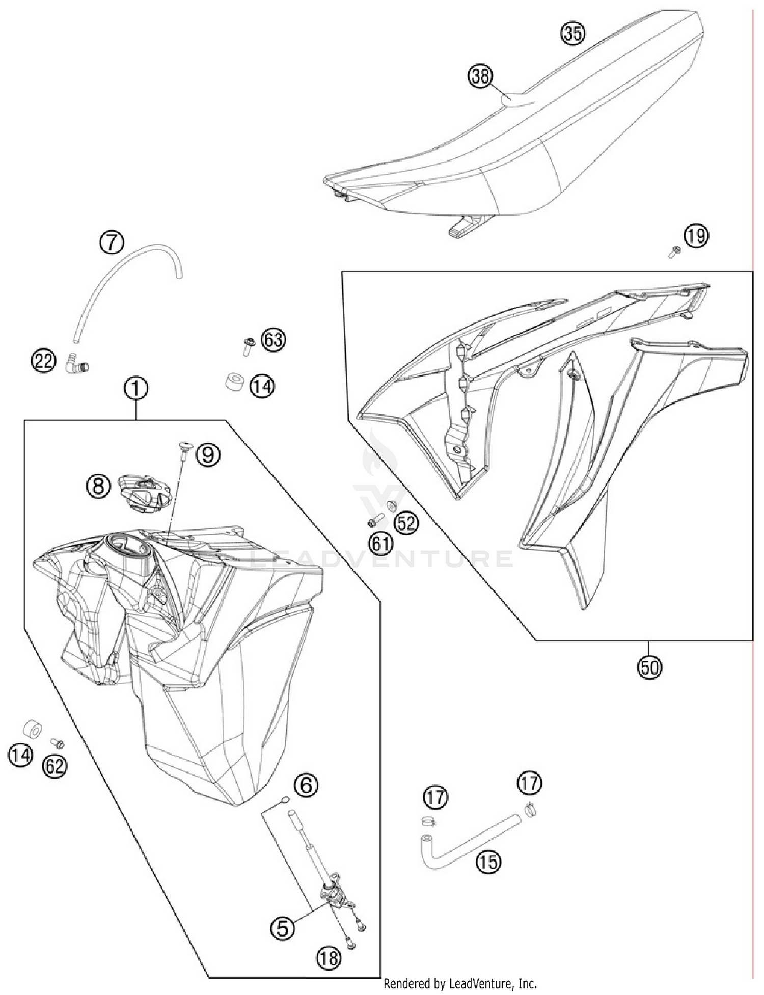 Tank, Seat, Cover