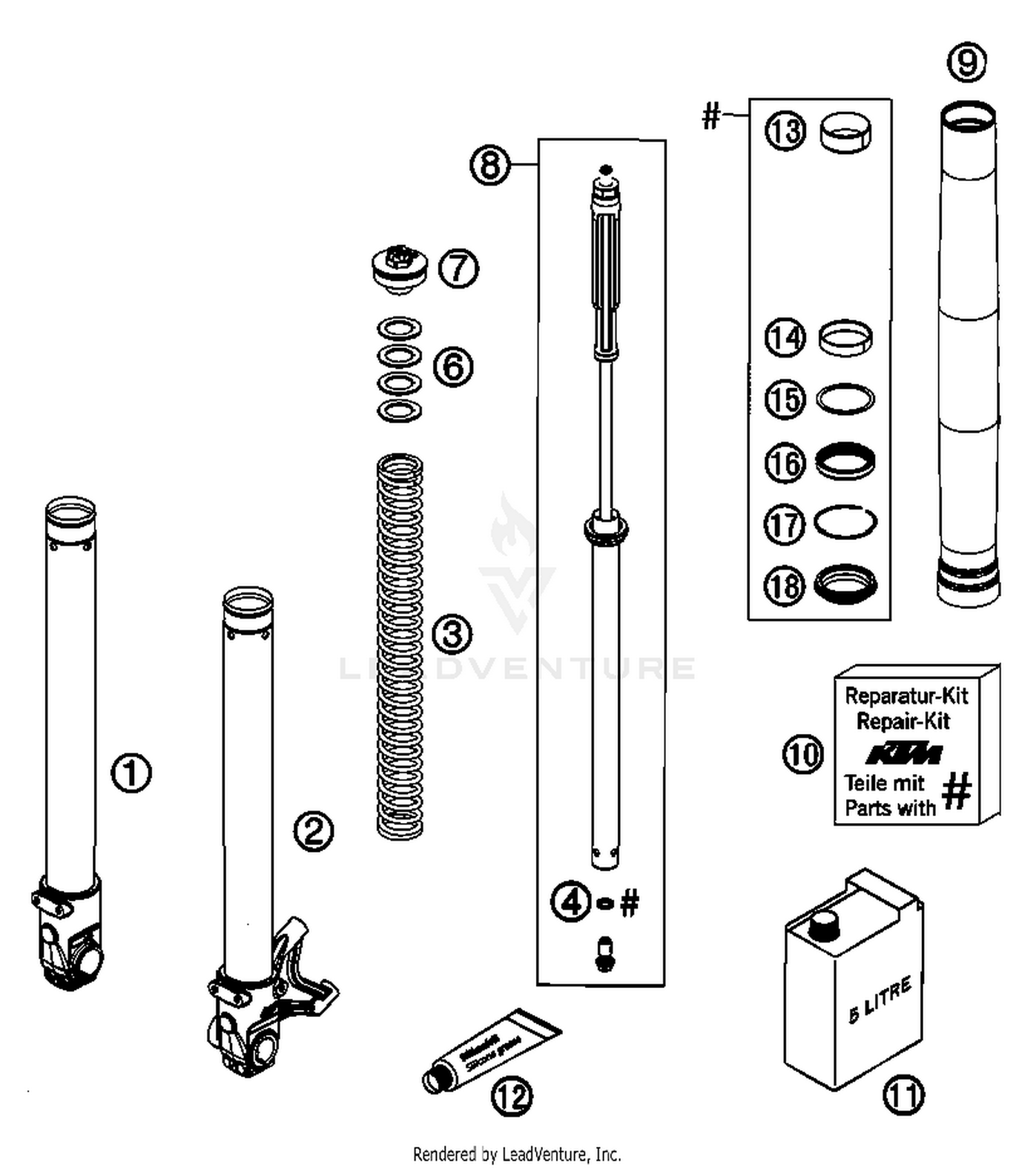 Front Fork Dissasembled